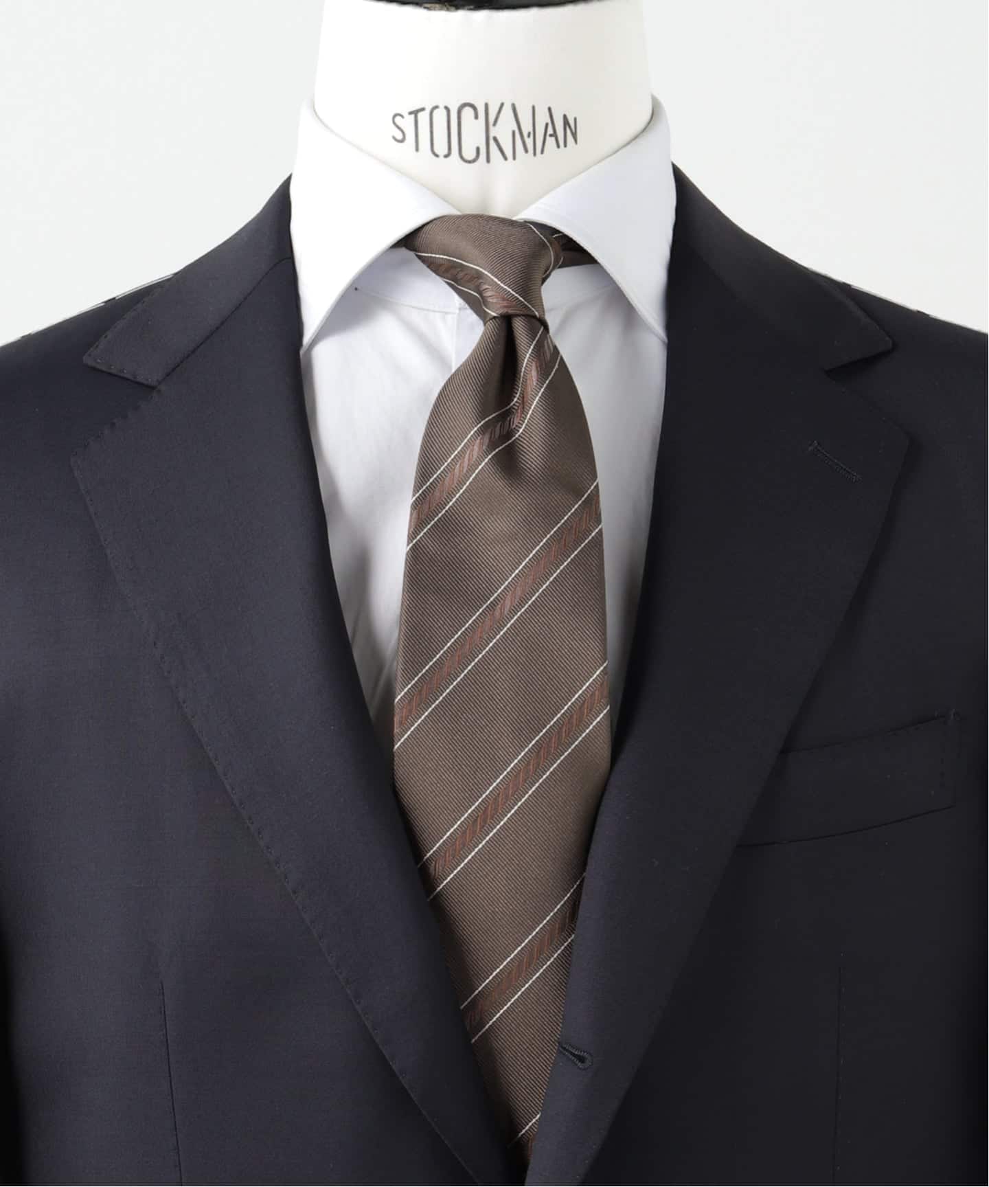 ホリデー&ブラウン　ネクタイ Holliday & Brown(ホリデー & ブラウン) Spiral Stripe Tie（ネクタイ