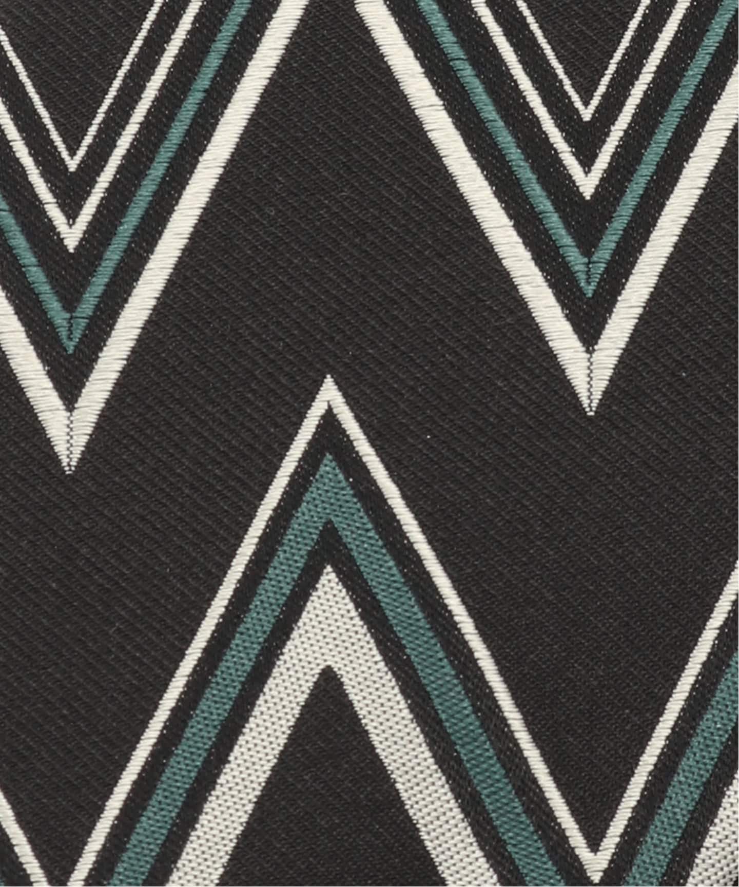 【新品】Holliday & Brown／モチーフタイ／Leaf柄／ブラック Holliday & Brown(ホリデー & ブラウン) Jacquard Zig-Zag タイ