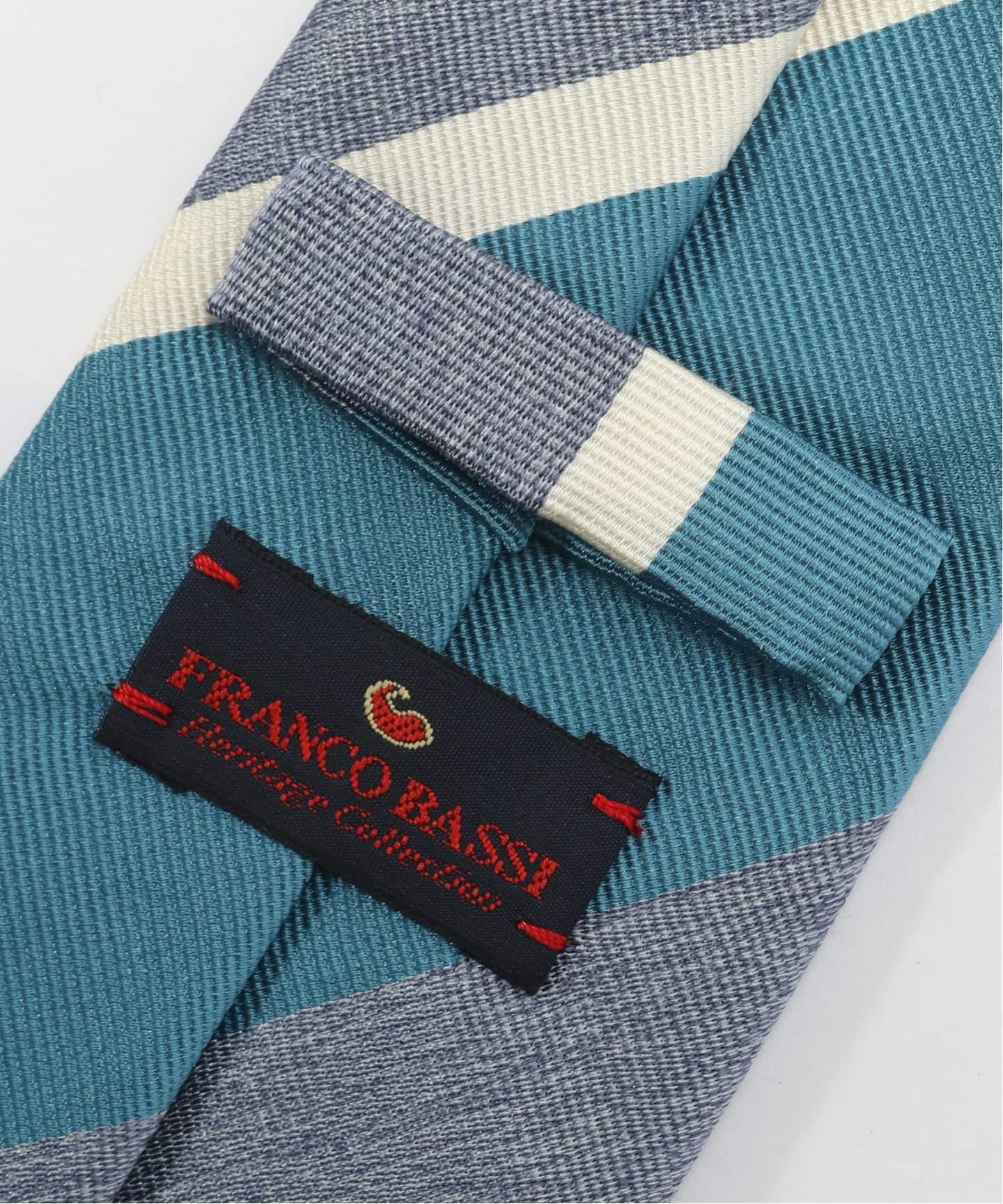 FRANCO BASSI (フランコ バッシ) Melange Twill Stripe タイ（ネクタイ