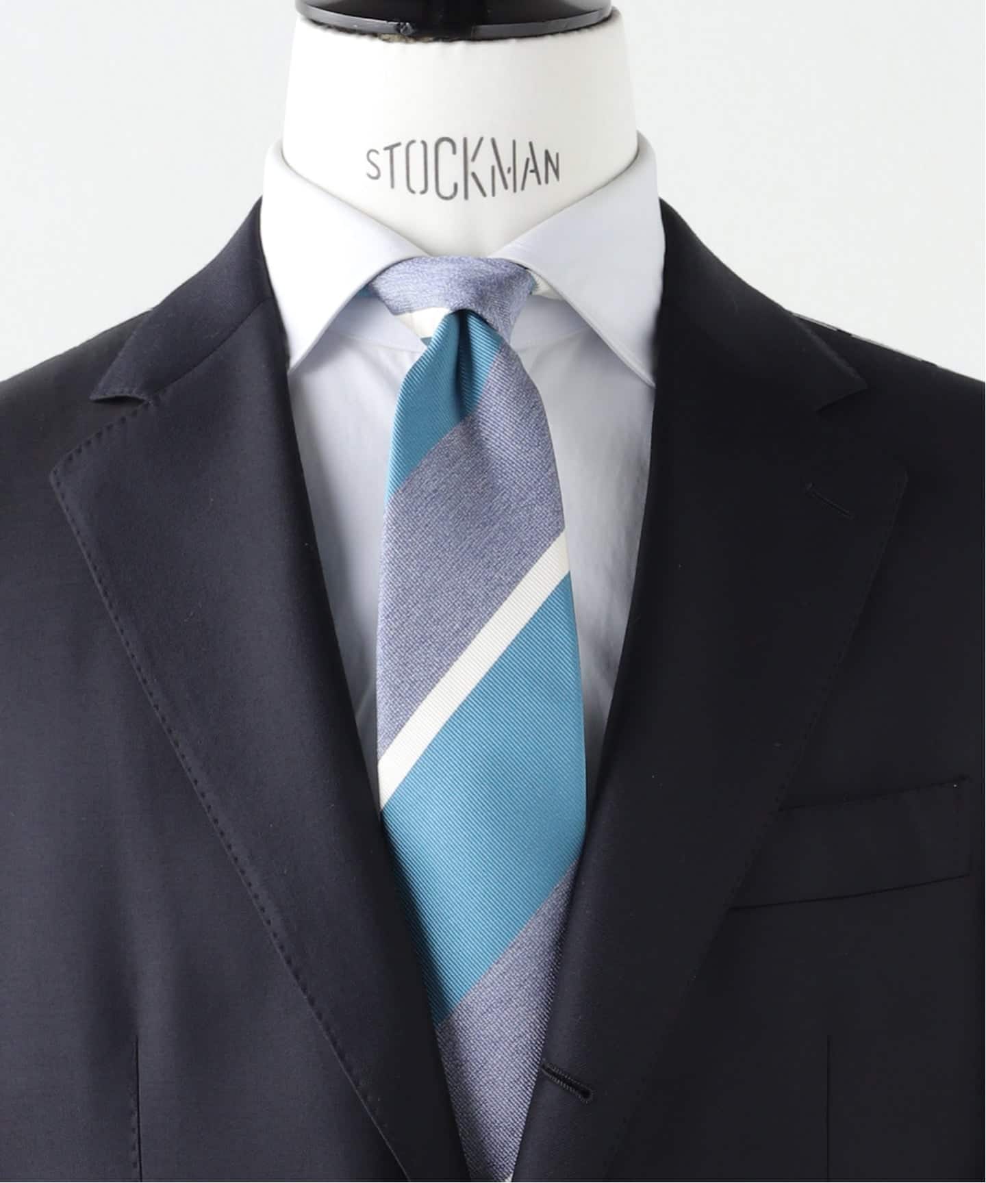 FRANCO BASSI (フランコ バッシ) Melange Twill Stripe タイ（ネクタイ