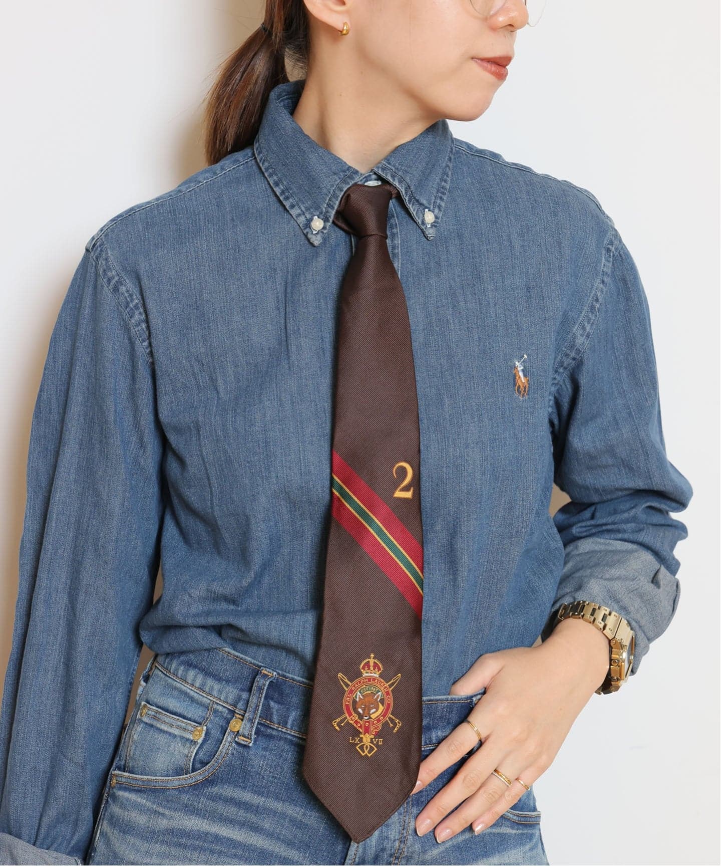 POLO RALPH LAUREN / ポロ ラルフ ローレン】FOX CREST PANEL TIE