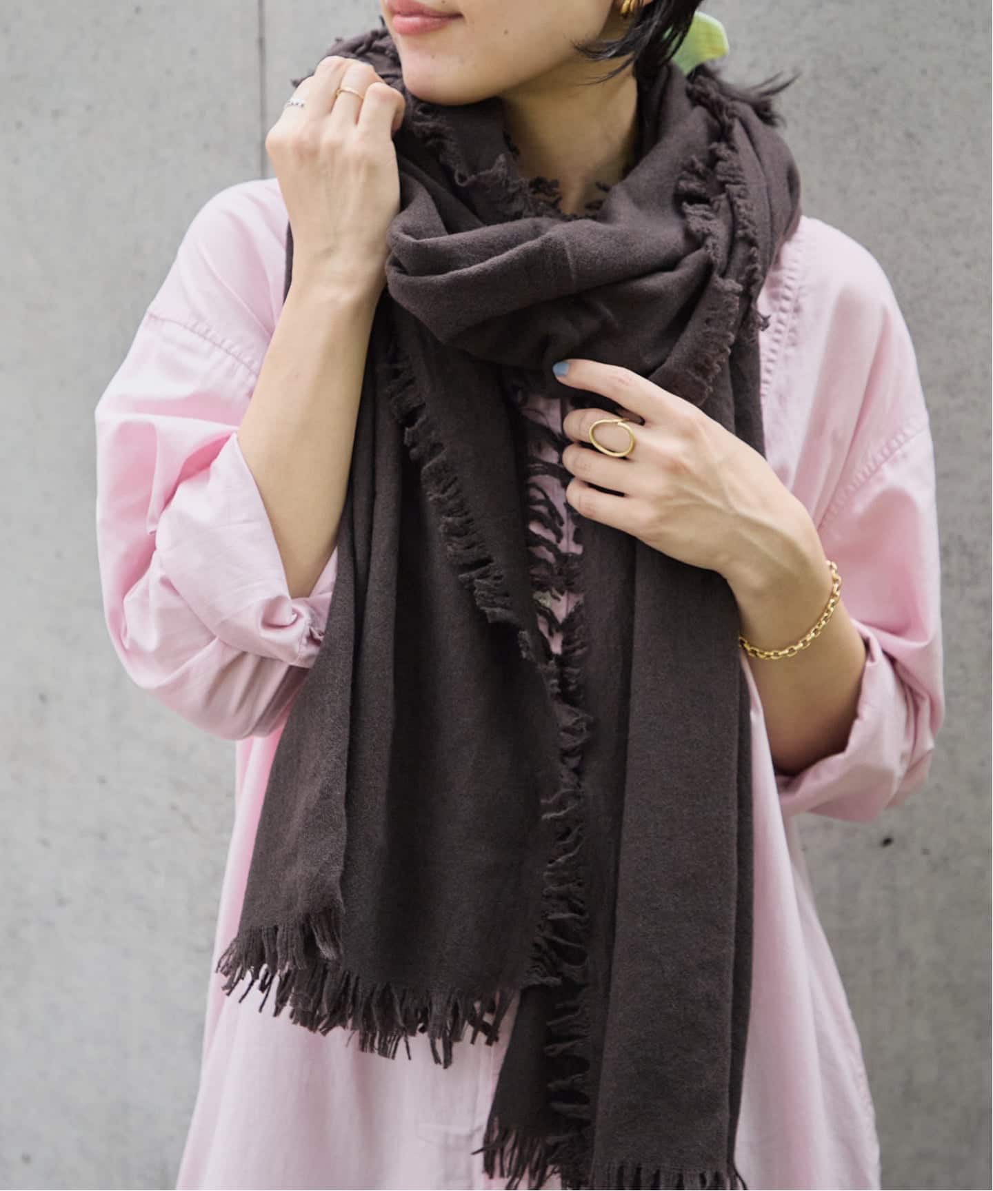 小物 ASAUCE MELER wool stall ASAUCE MELER エアリーウールストール（ストール）｜BOICE FROM