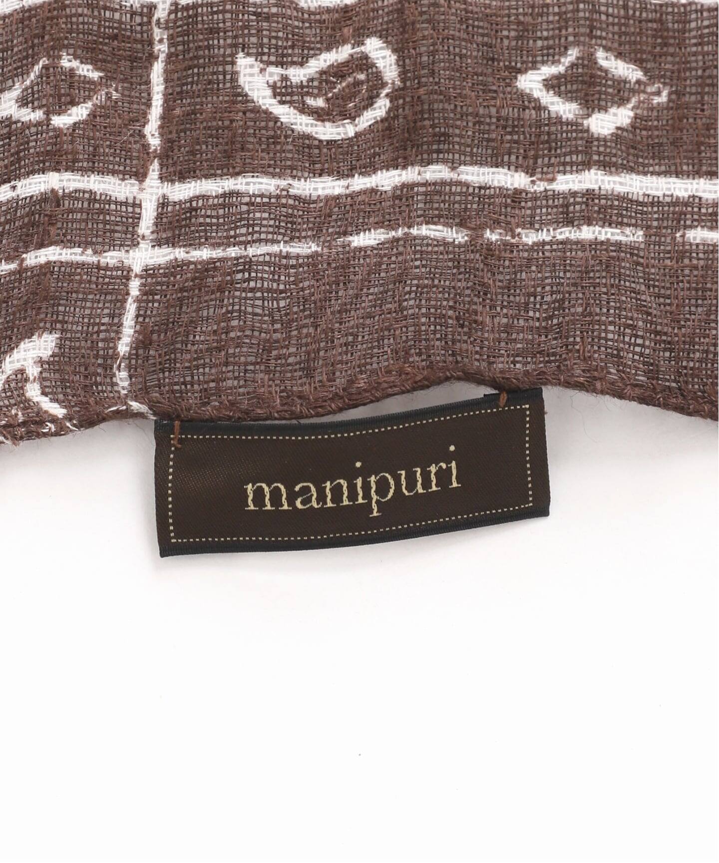 MANIPURI/マニプリ 別注リネンストール120 メドウバンダナ（ストール