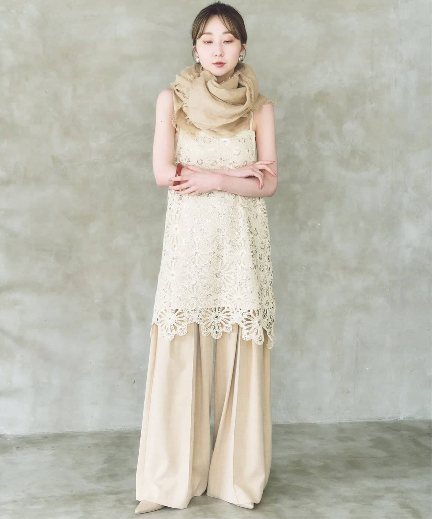 NOBLE別注カラー》THROW/スロー Light Linen Color Stole（ストール