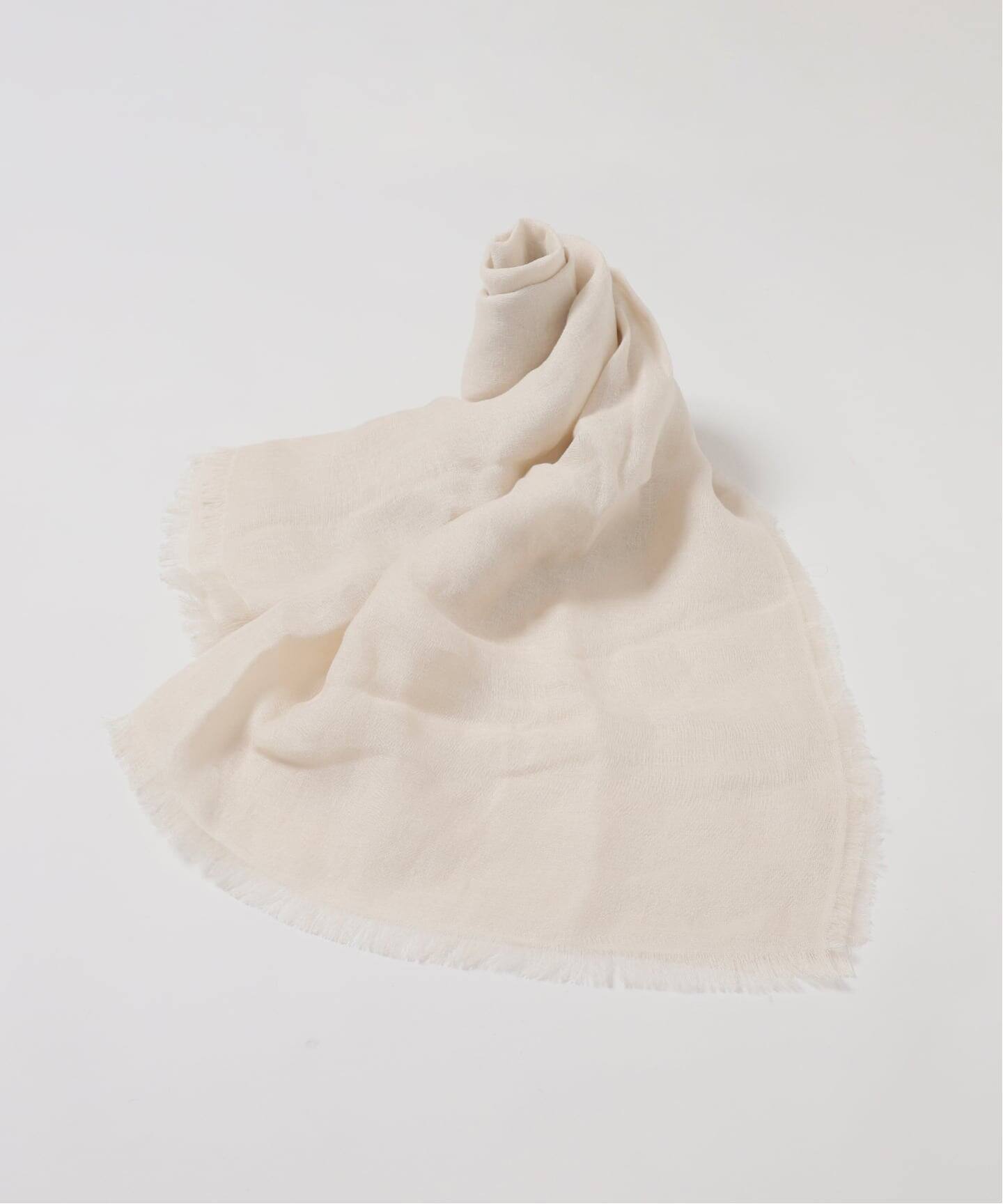 THROW リネンストール  ベージュ ー NOBLE別注カラー》THROW/スロー Light Linen Color Stole（ストール