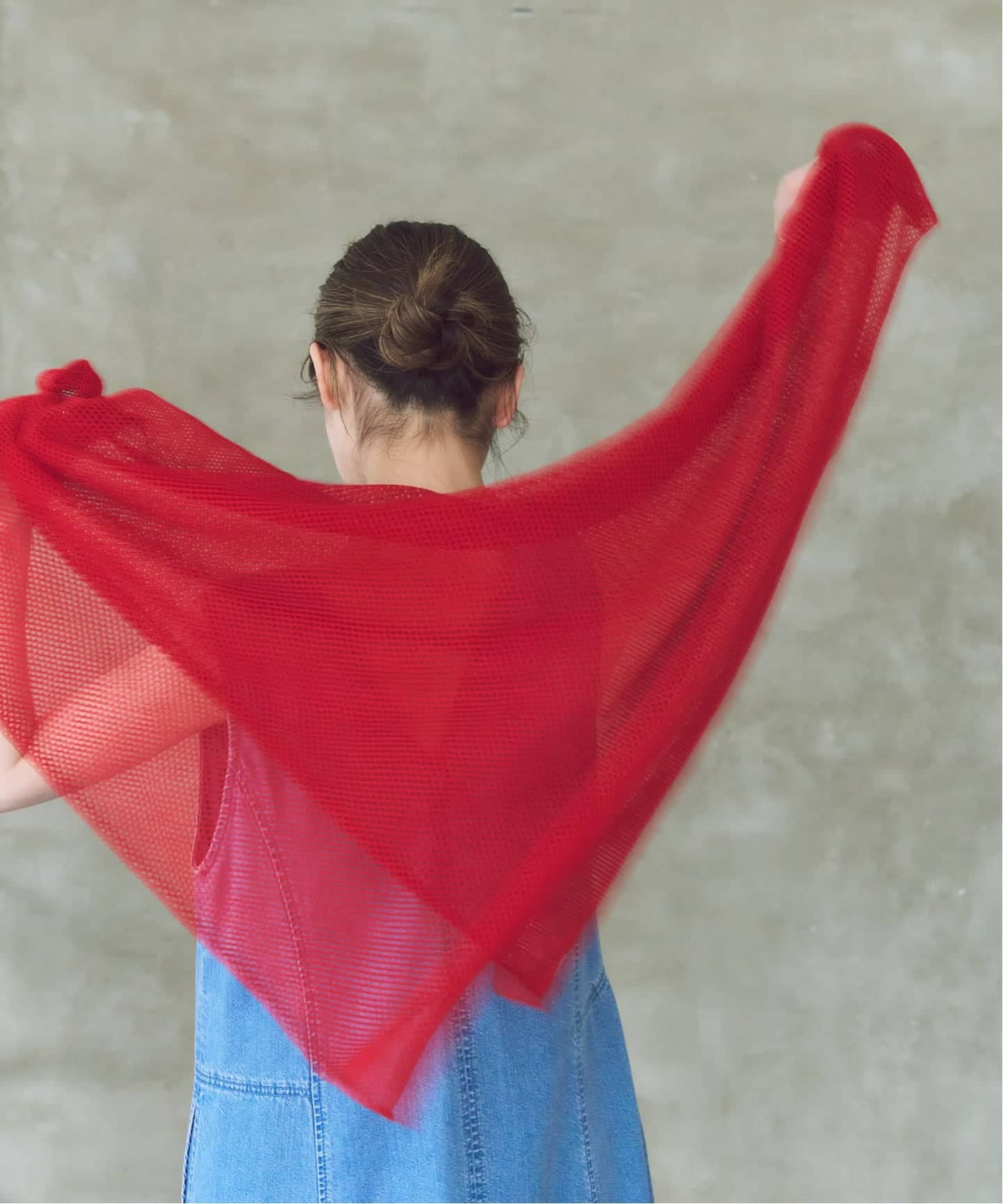 THROW/スロー Linen Cross Mesh Scarf（ストール）｜NOBLE（ノーブル