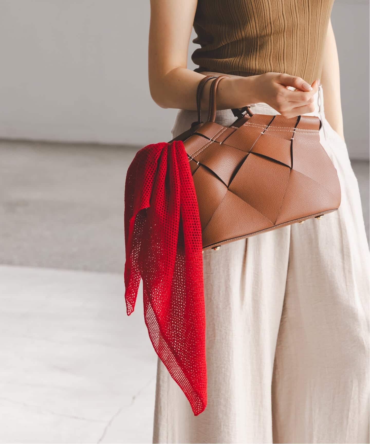 THROW/スロー Linen Cross Mesh Scarf（ストール）｜NOBLE（ノーブル