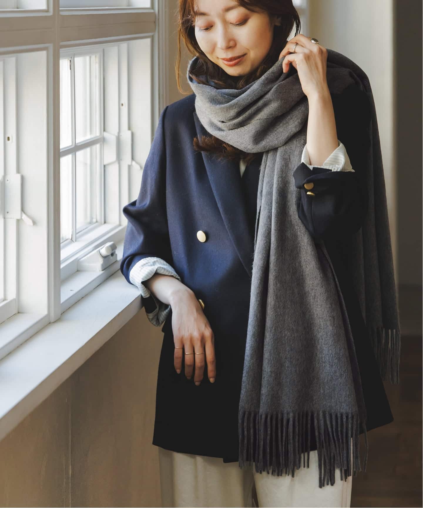 追加予約・新色あり》オリジナルカシミヤストール（ストール）｜NOBLE