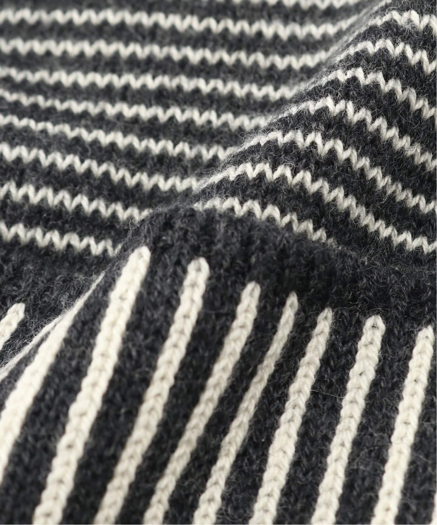 SOL soonerorlater / スーナーオアレイター KNITTED BORDER SCARF