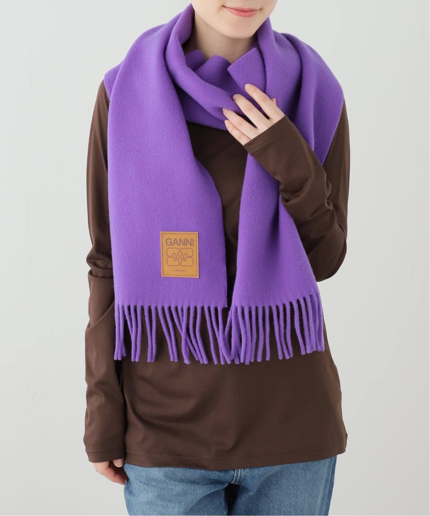 GANNI / ガニー Double Face Wool Knit Scarf（スカーフ／バンダナ