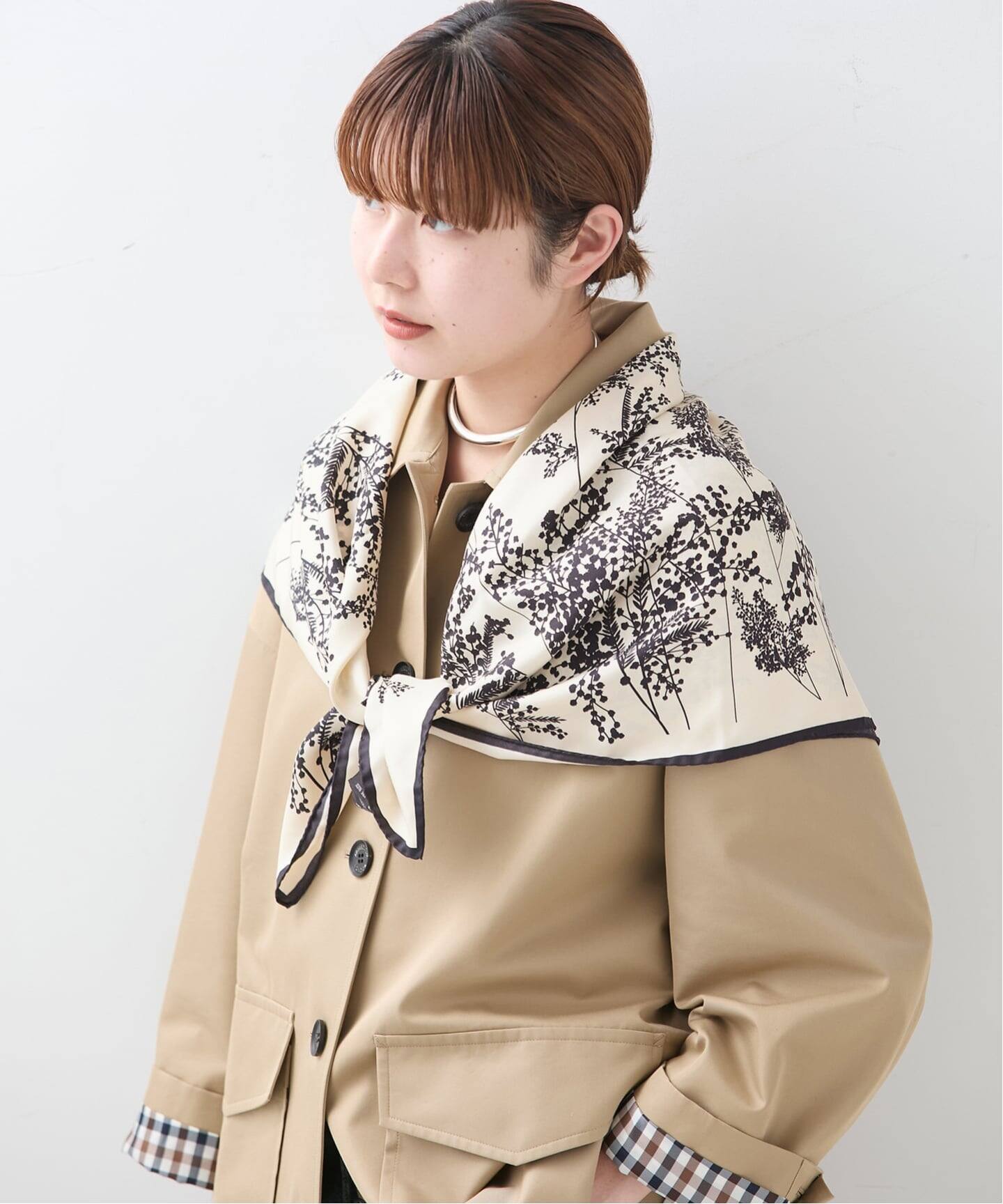 予約》【AENEIS/エネス】Mimosa Silk Scarf 90：スカーフ（スカーフ