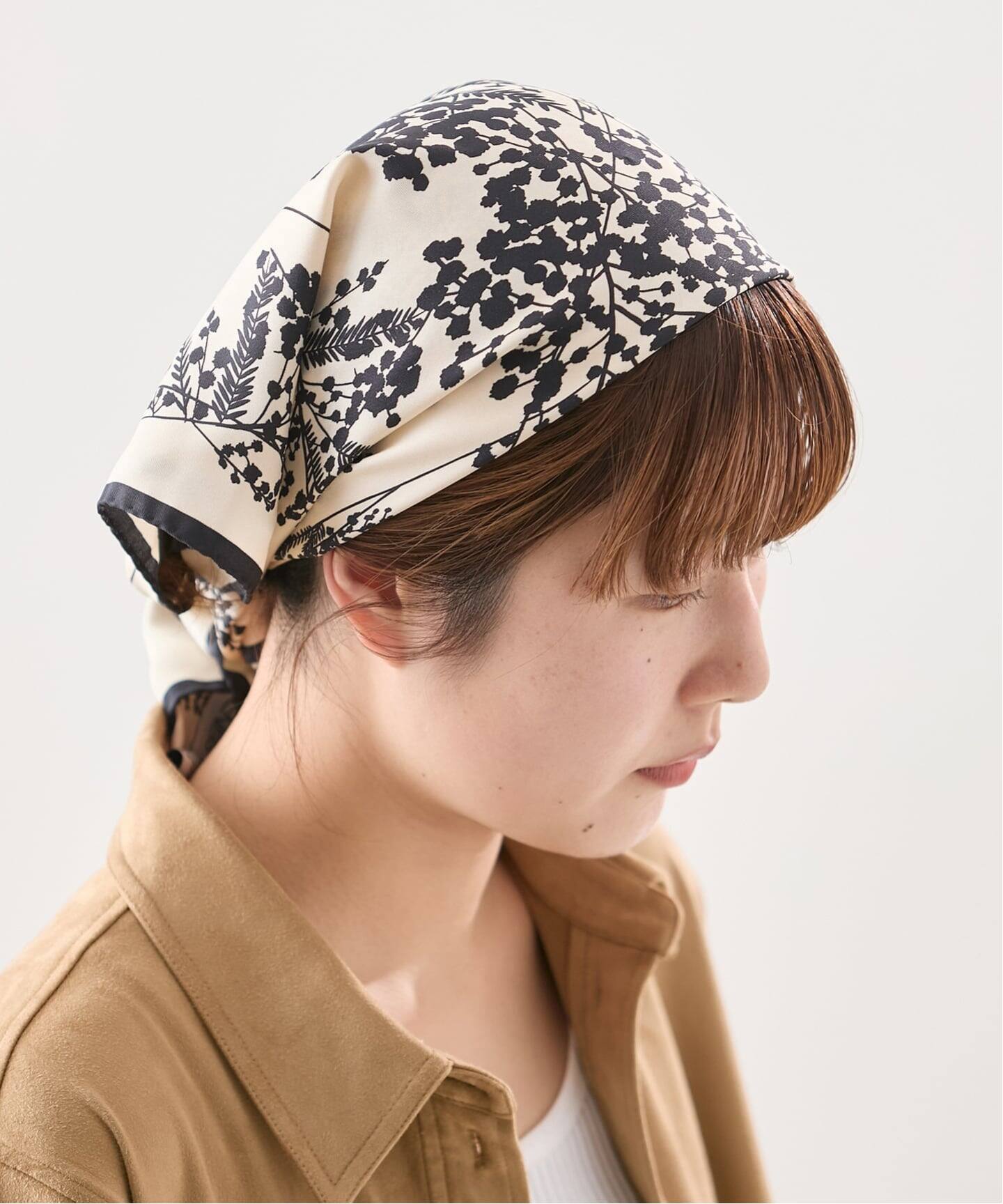 追加》AENEIS/エネス Mimosa Silk Scarf 90-BONE スカーフ（スカーフ