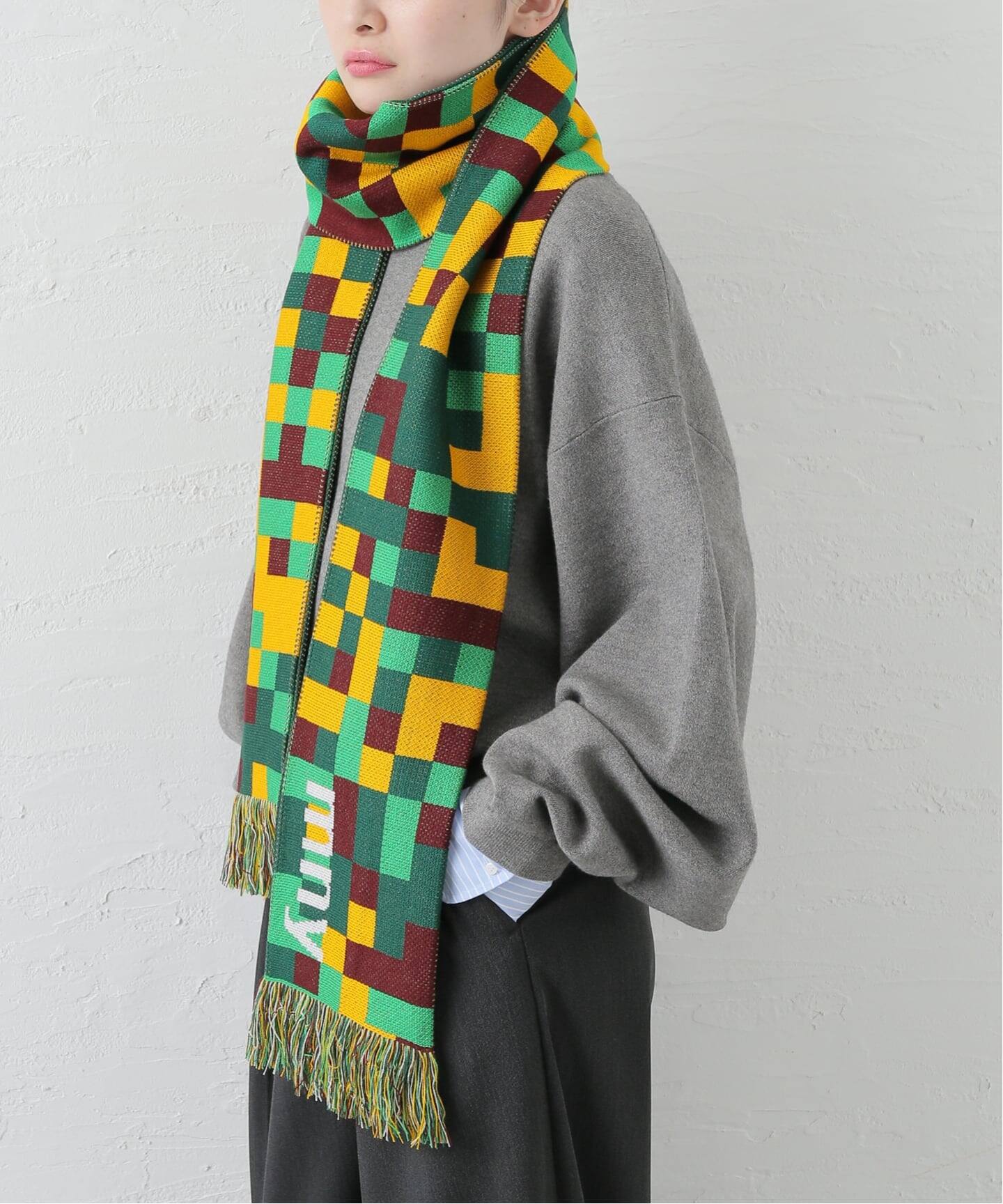 Montmartre New York/モンマルトルニューヨーク】Green Camo Scarf