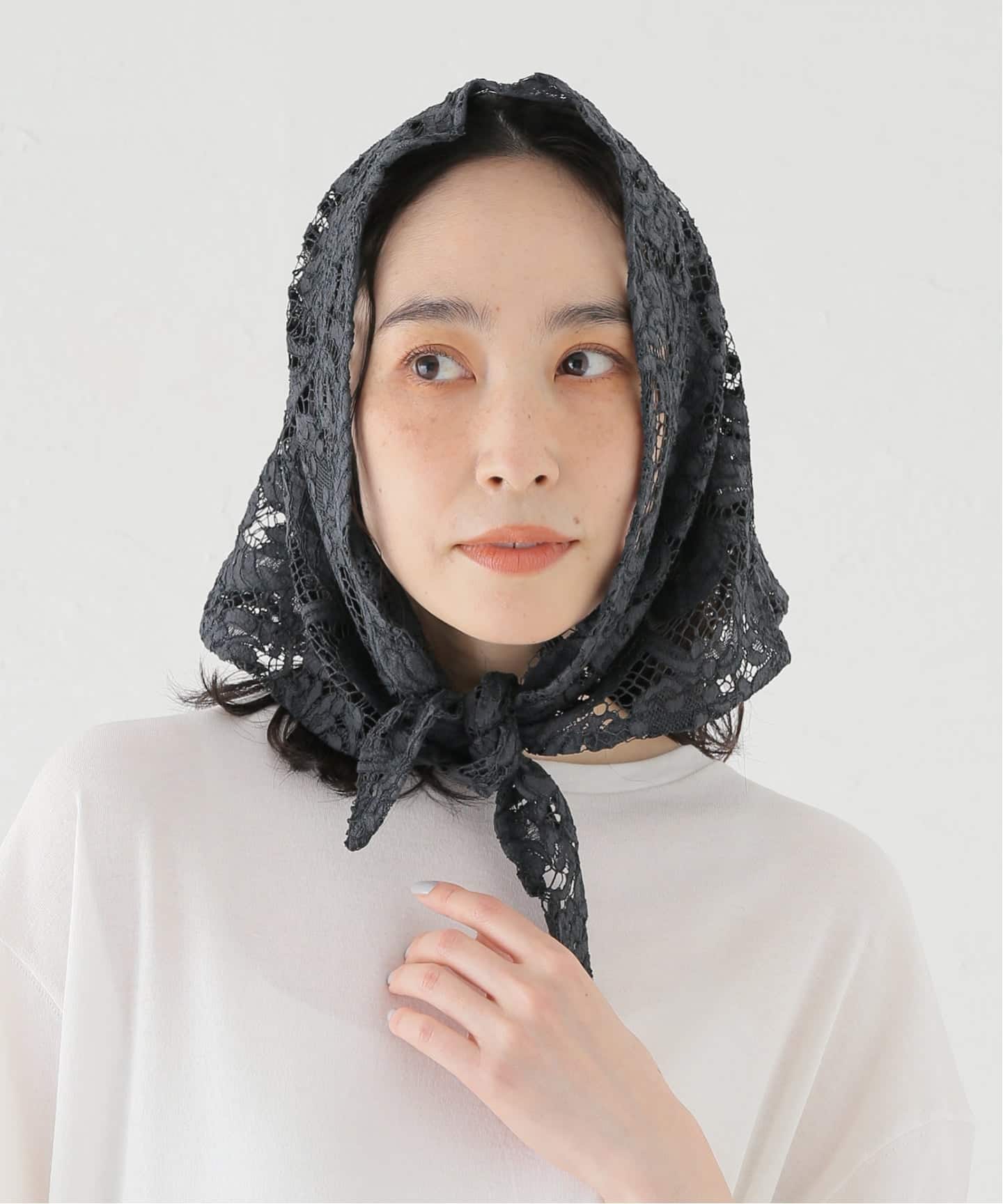 MUHLBAUER】 triangle scarf LACE（スカーフ／バンダナ）｜journal