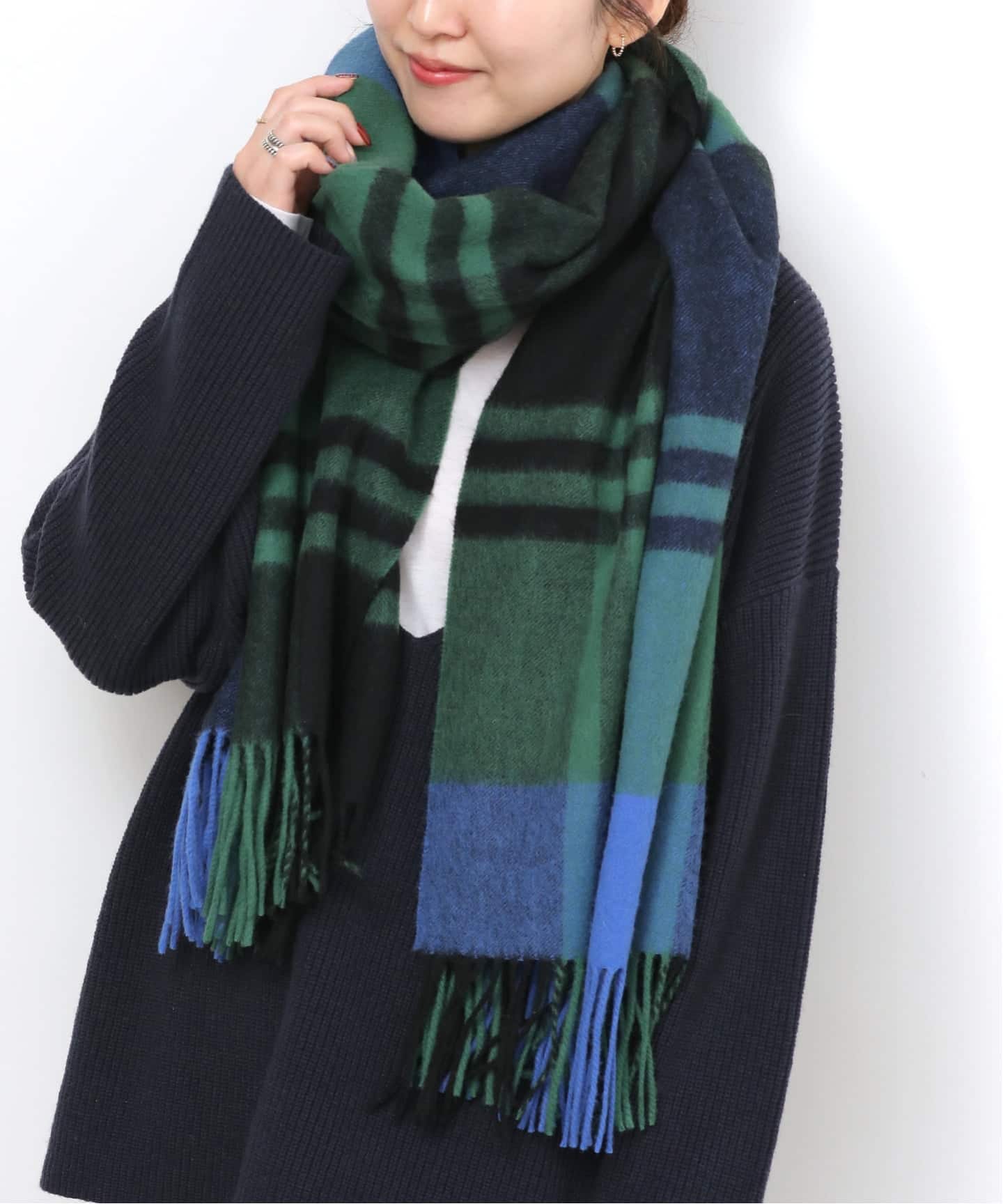 追加予約/別注カラー》【TWEEDMILL/ツイードミル】 チェックストール