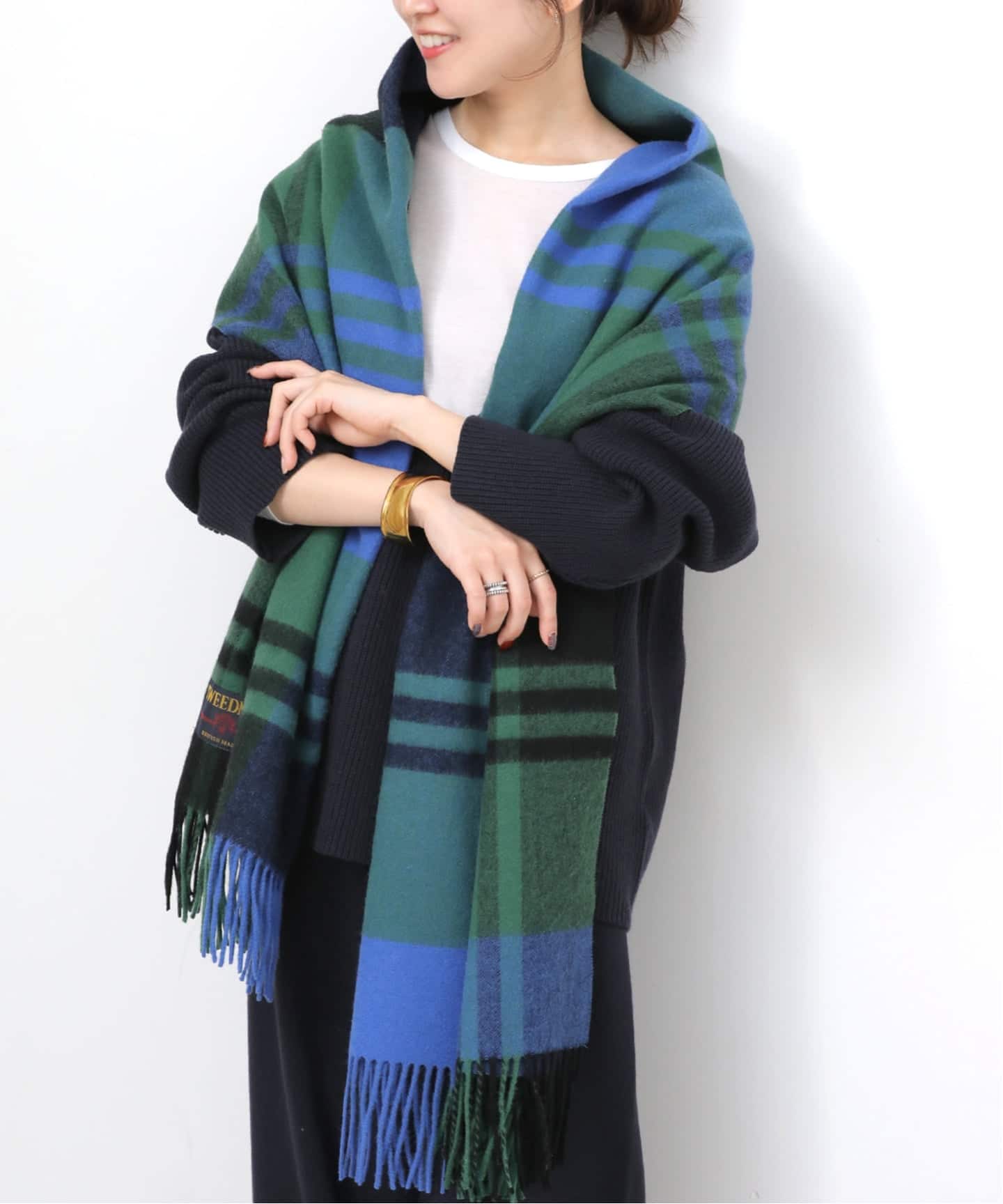 TWEED MILL チェックストール 追加予約/別注カラー》【TWEEDMILL/ツイードミル】 チェックストール