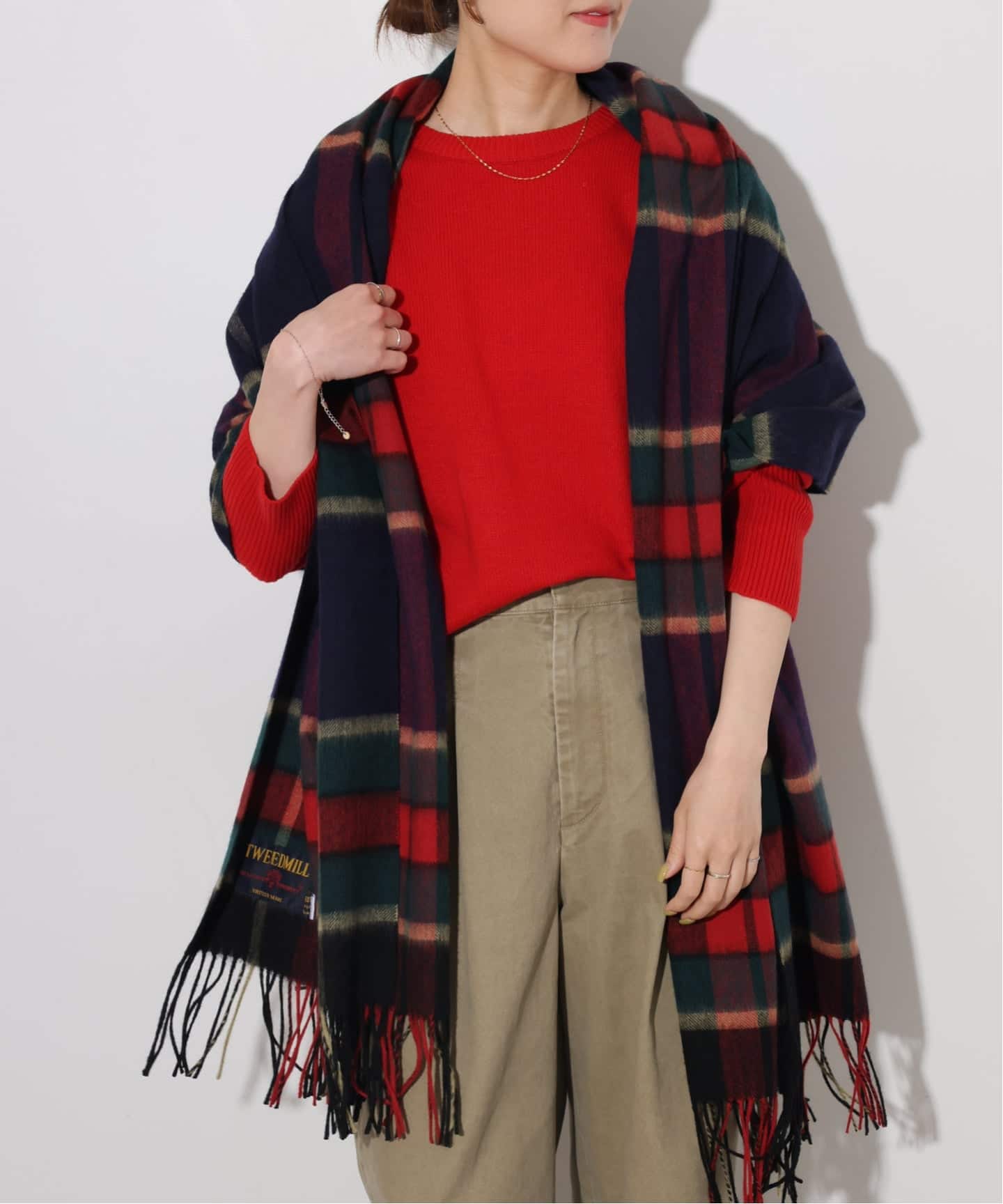 TWEEDMILL チェックスト ール 追加予約》【TWEEDMILL/ツイードミル】 チェックストール（ストール
