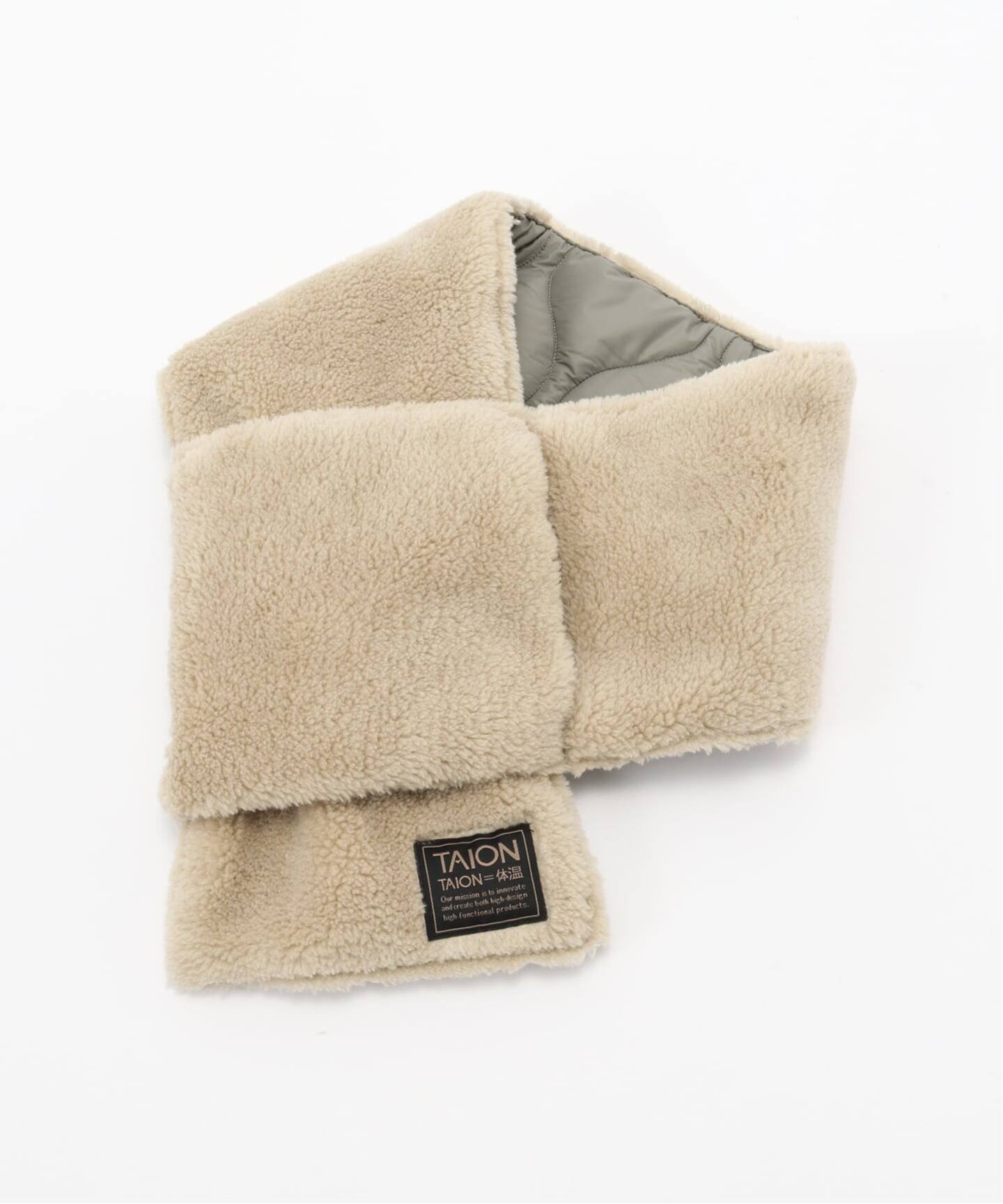 TAION / タイオン ミリタリー リバーシブル ダウンマフラー ソフト