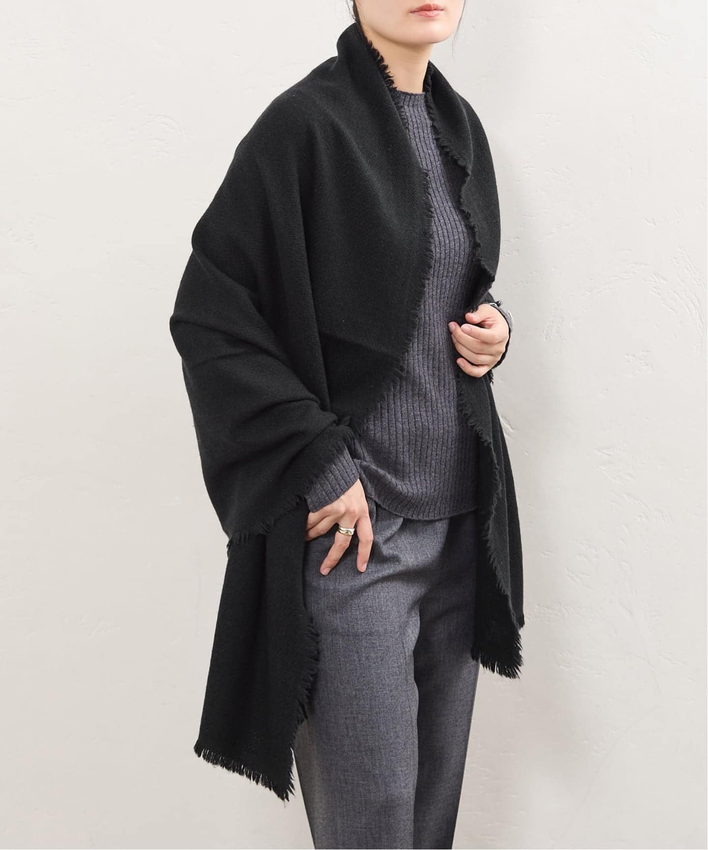 予約》NIMNIMDUAI/ニムニムデュアイ THICK PASHMINA WOOL STOLE