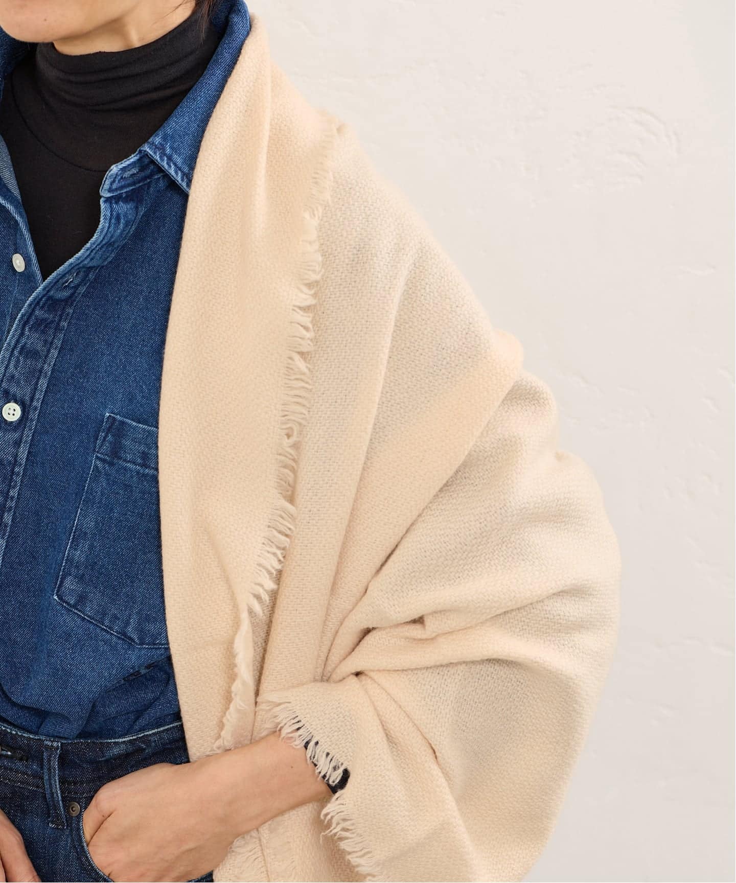 NIMNIMDUAI/ニムニムデュアイ THICK PASHMINA WOOL STOLE ストール