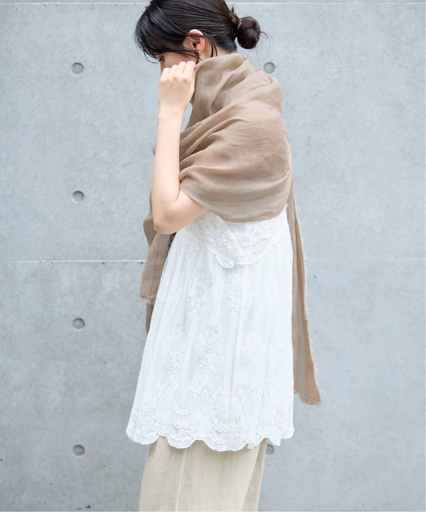 NIMNIMDUAI/ニムニムデュアイ PLAIN GAUZE STOLE ストール（ストール
