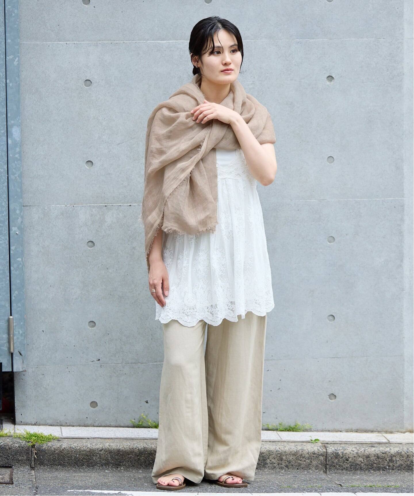 NIMNIMDUAI/ニムニムデュアイ PLAIN GAUZE STOLE ストール（ストール