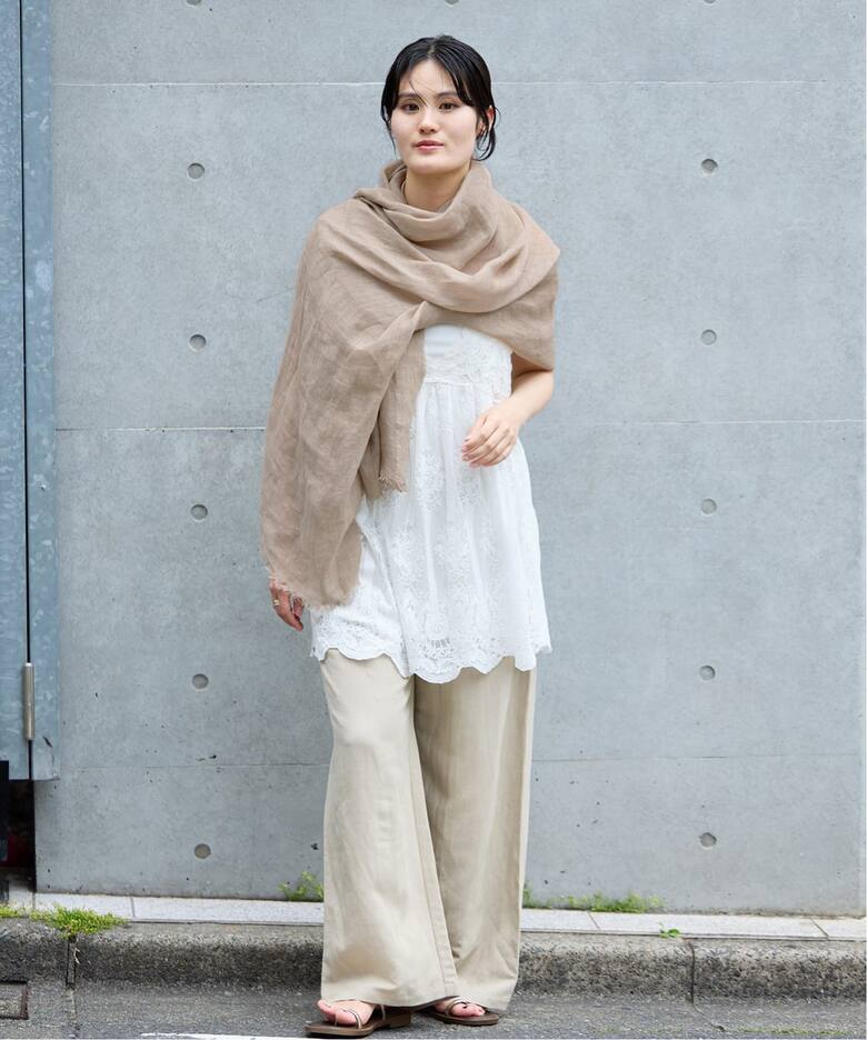 NIMNIMDUAI/ニムニムデュアイ PLAIN GAUZE STOLE ストール（ストール 