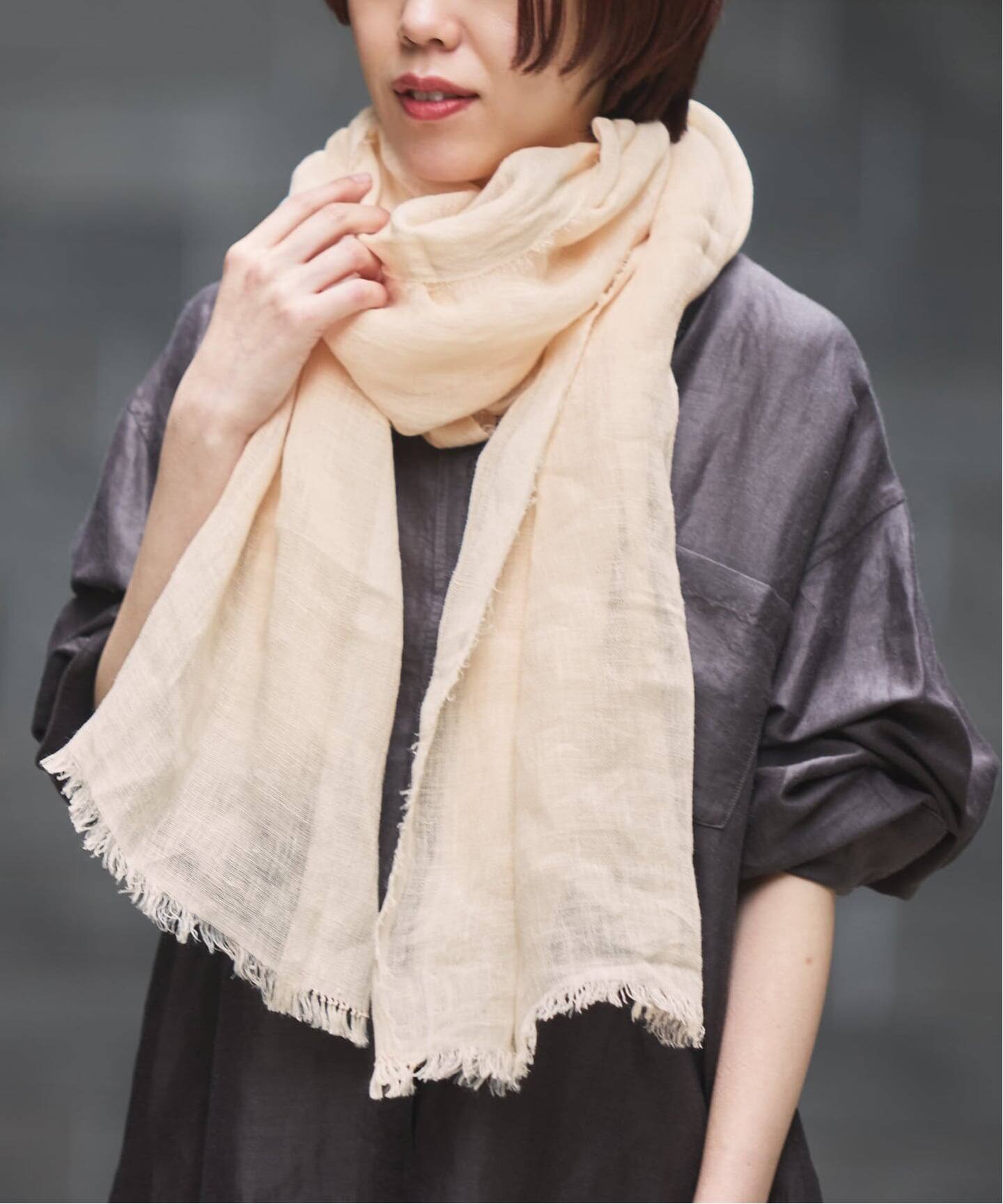 NIMNIMDUAI/ニムニムデュアイ PLAIN GAUZE STOLE ストール（ストール