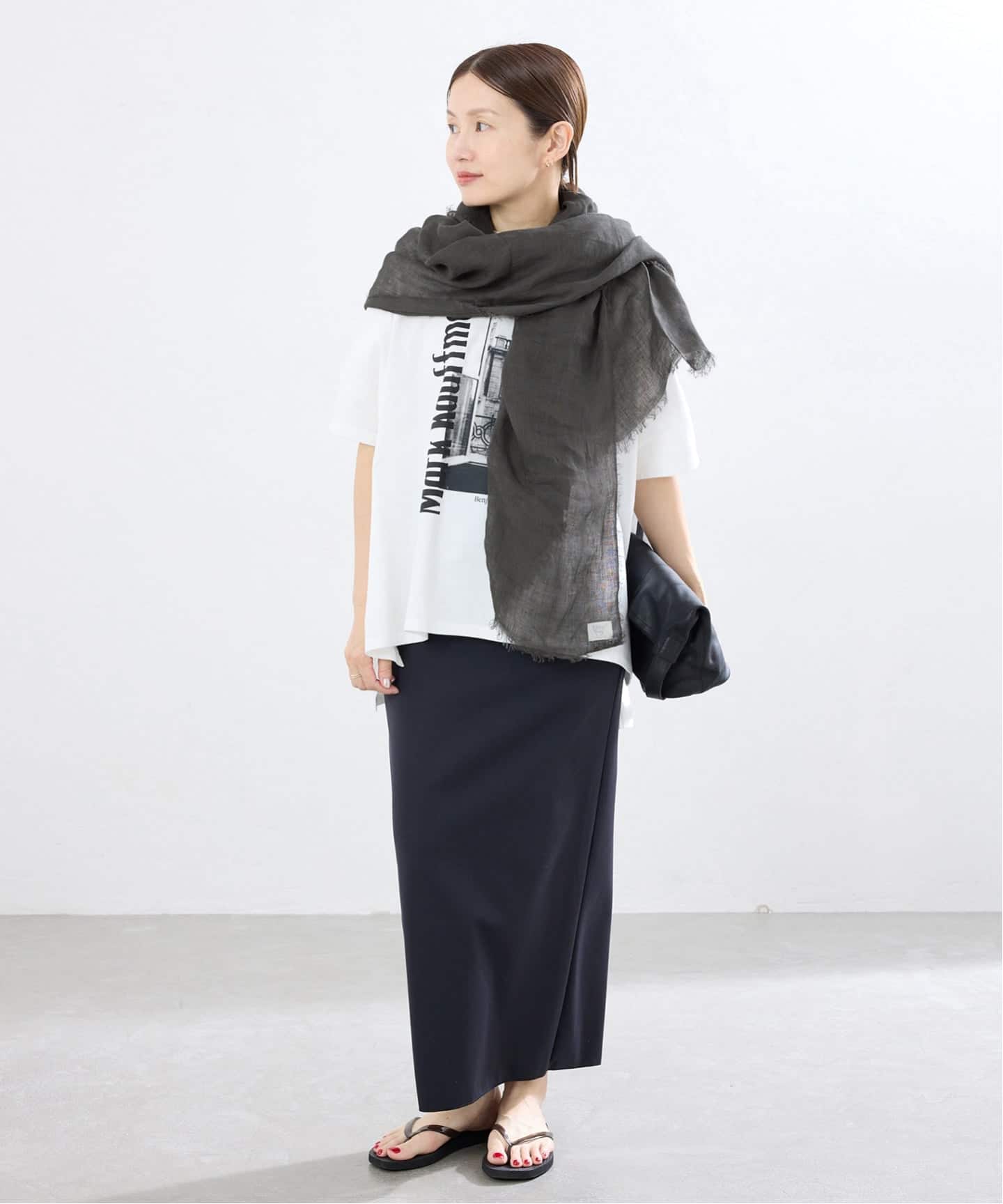 予約》NIMNIMDUAI/ニムニムデュアイ 別注 PREMIUM LINEN GAUZE STOLE