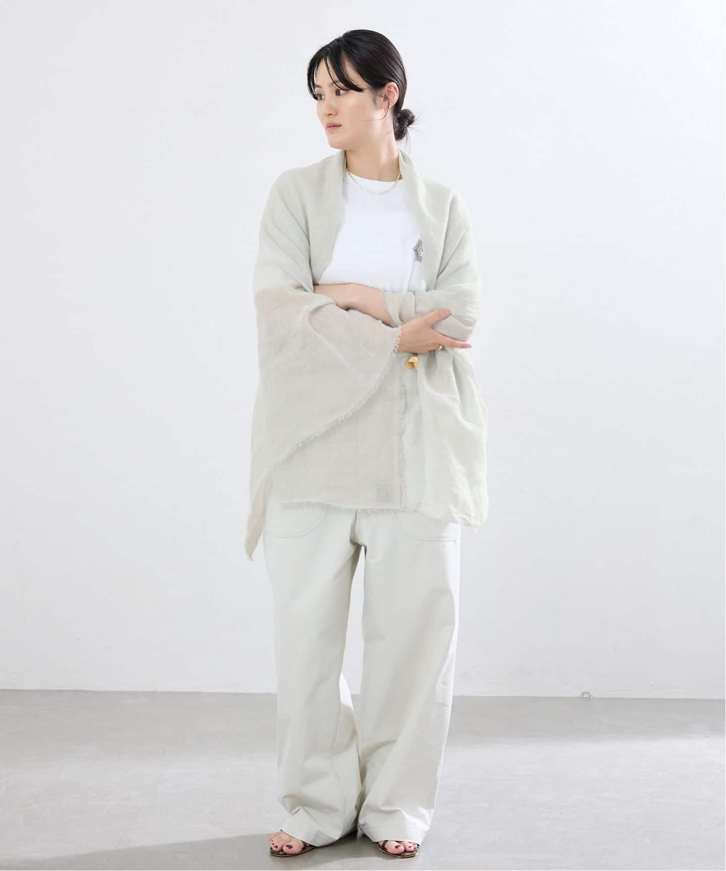 memhim メンヒム　ストール 予約》NIMNIMDUAI/ニムニムデュアイ 別注 PREMIUM LINEN GAUZE STOLE