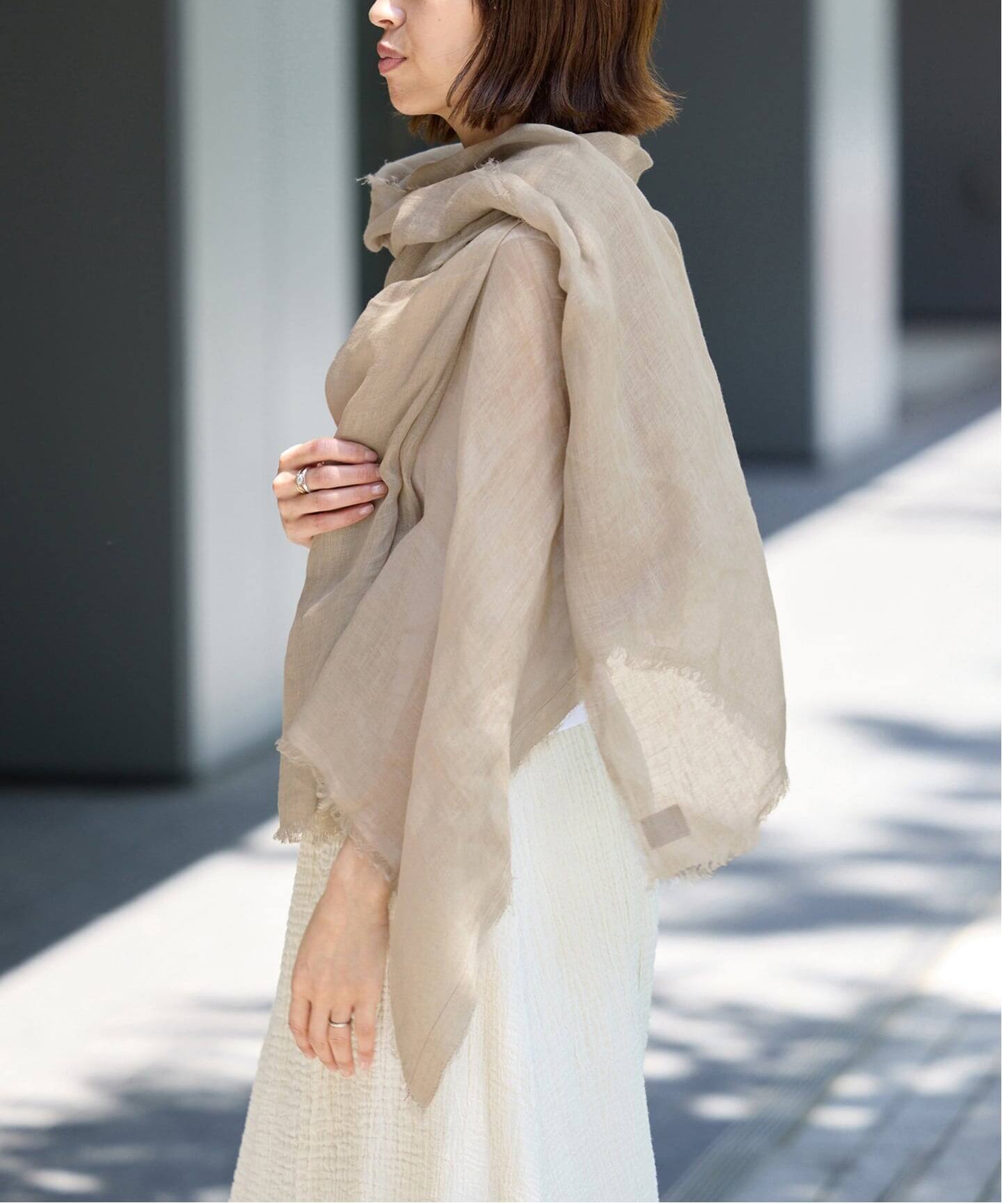 予約》NIMNIMDUAI/ニムニムデュアイ 別注 PREMIUM LINEN GAUZE STOLE
