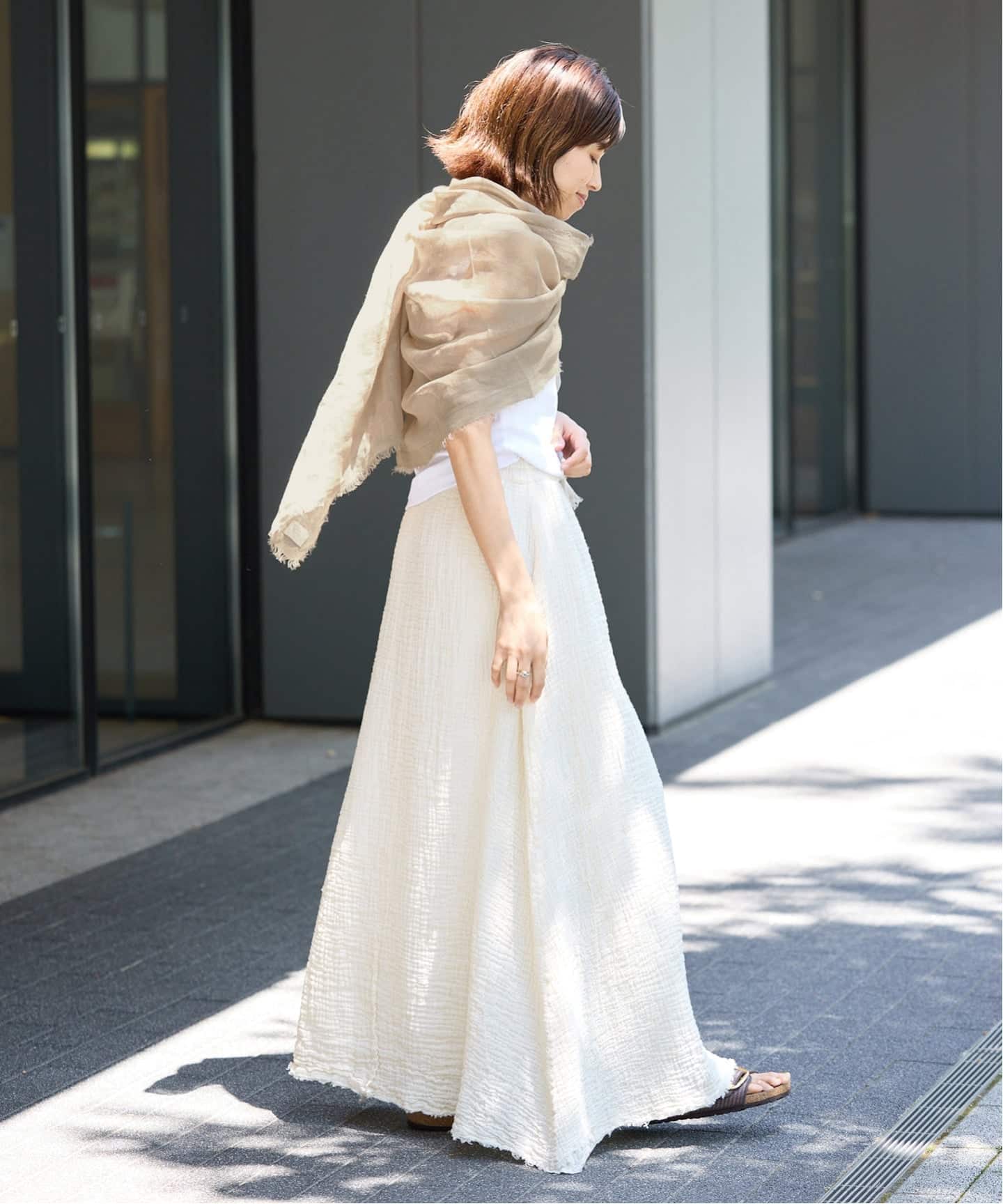 予約》NIMNIMDUAI/ニムニムデュアイ 別注 PREMIUM LINEN GAUZE STOLE