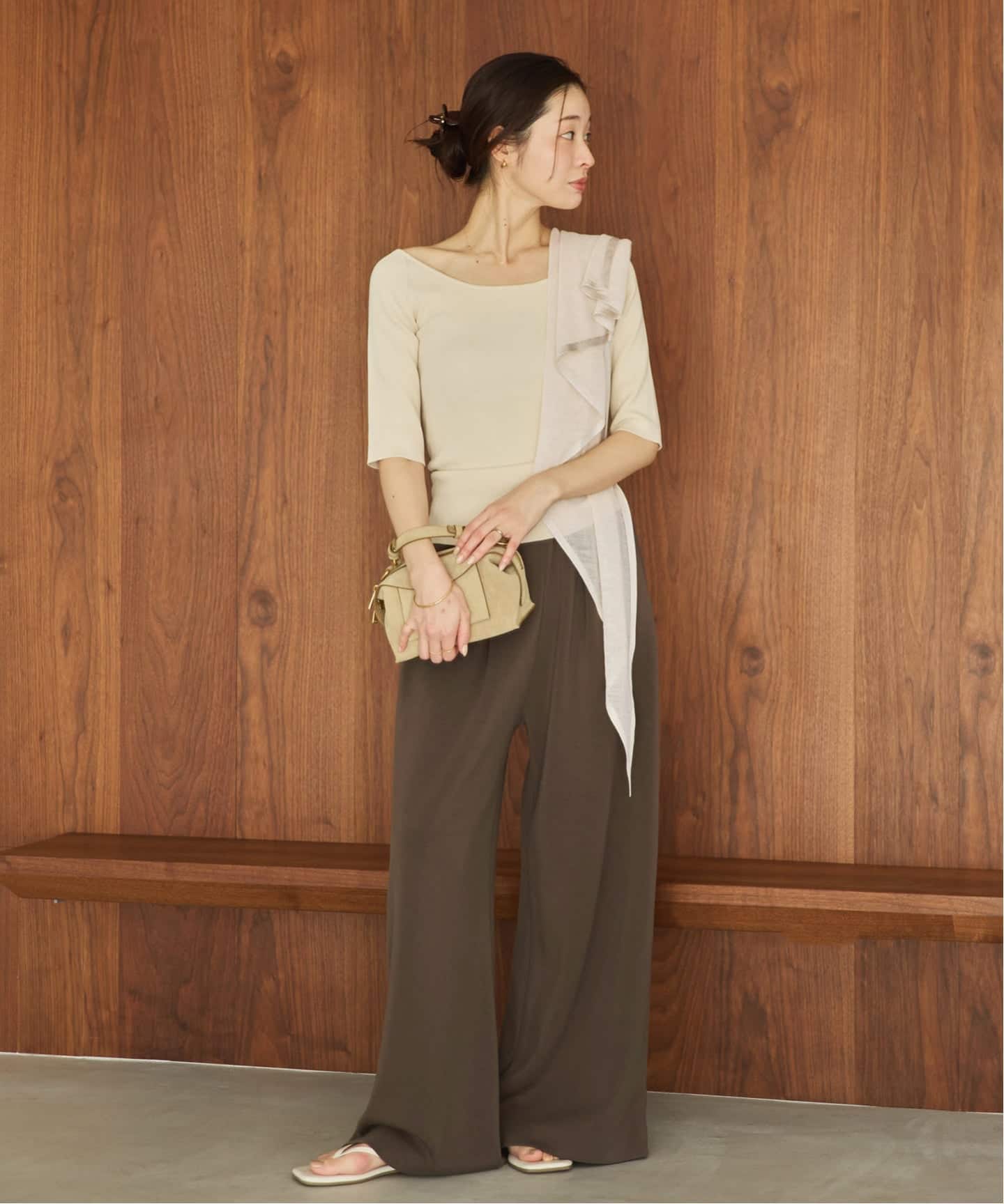 予約》ASAUCE MELER / アソースメレ 別注 HG TRIM TRIANGLE ストール