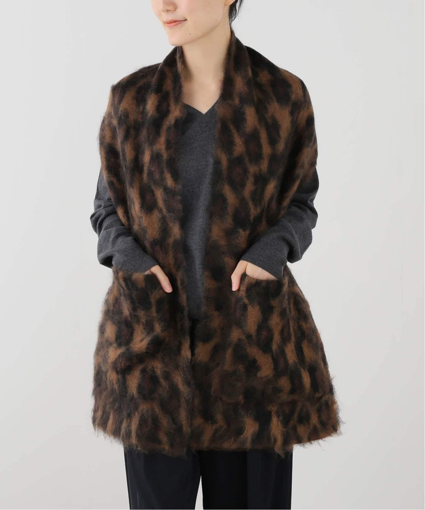 ASAUCE MELER / アソースメレ SLK MOHAIR POCKET ケープ（ストール