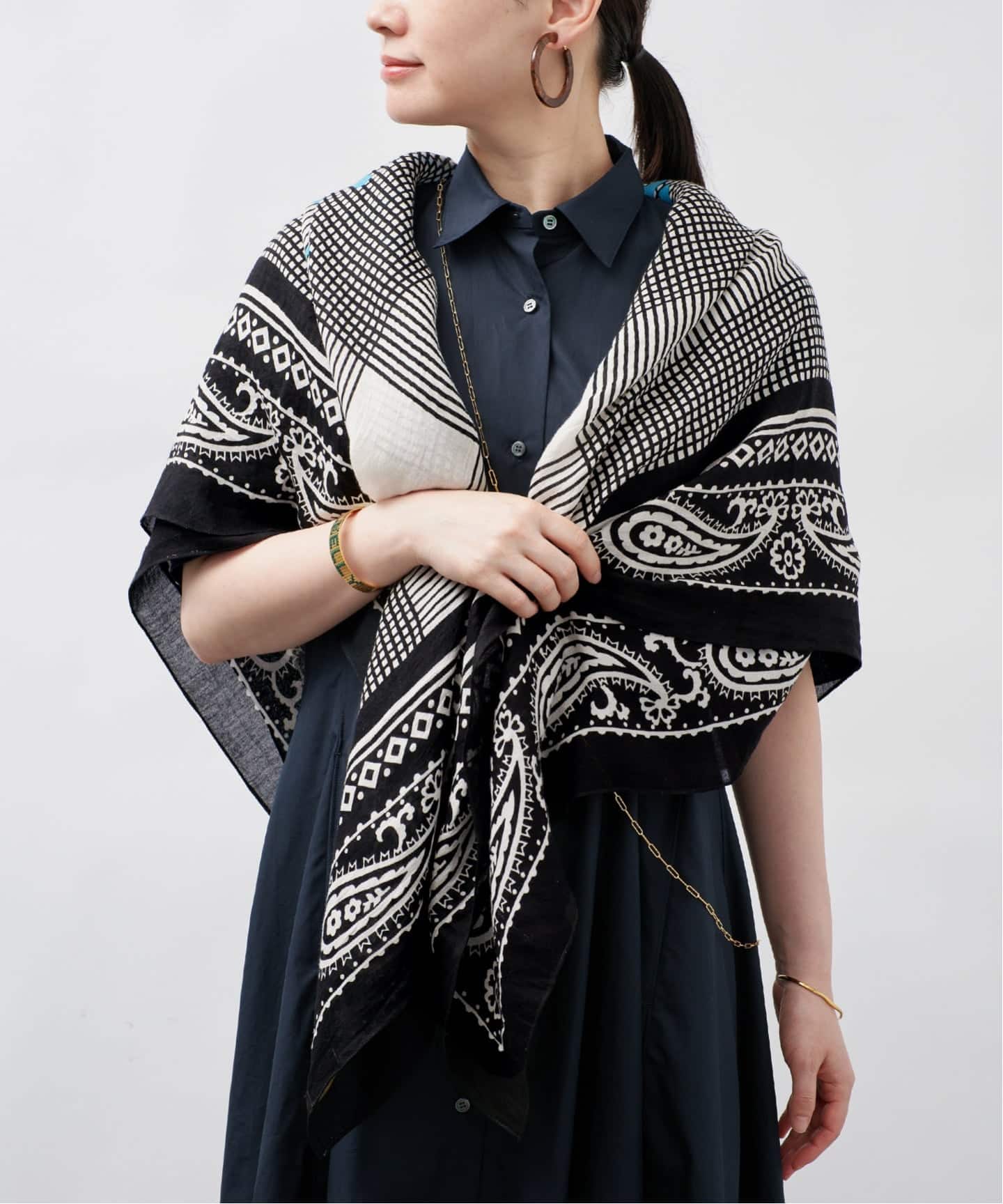 VERMEIL par iena manipuri インドストールマニプリ美品 予約》manipuri マニプリ インドストール Tradition 120x120cm