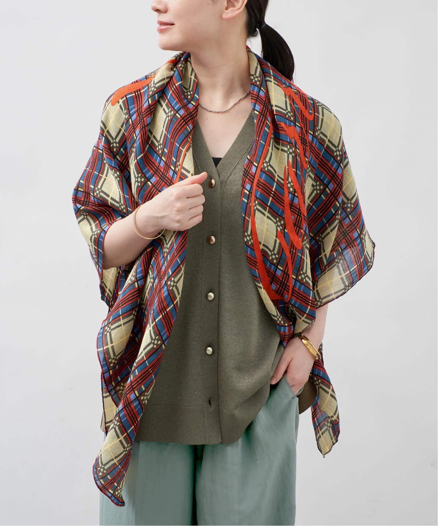 VERMEIL par iena manipuri インドストールマニプリ美品 予約》manipuri マニプリ インドストール Etole 120x120cm（ストール