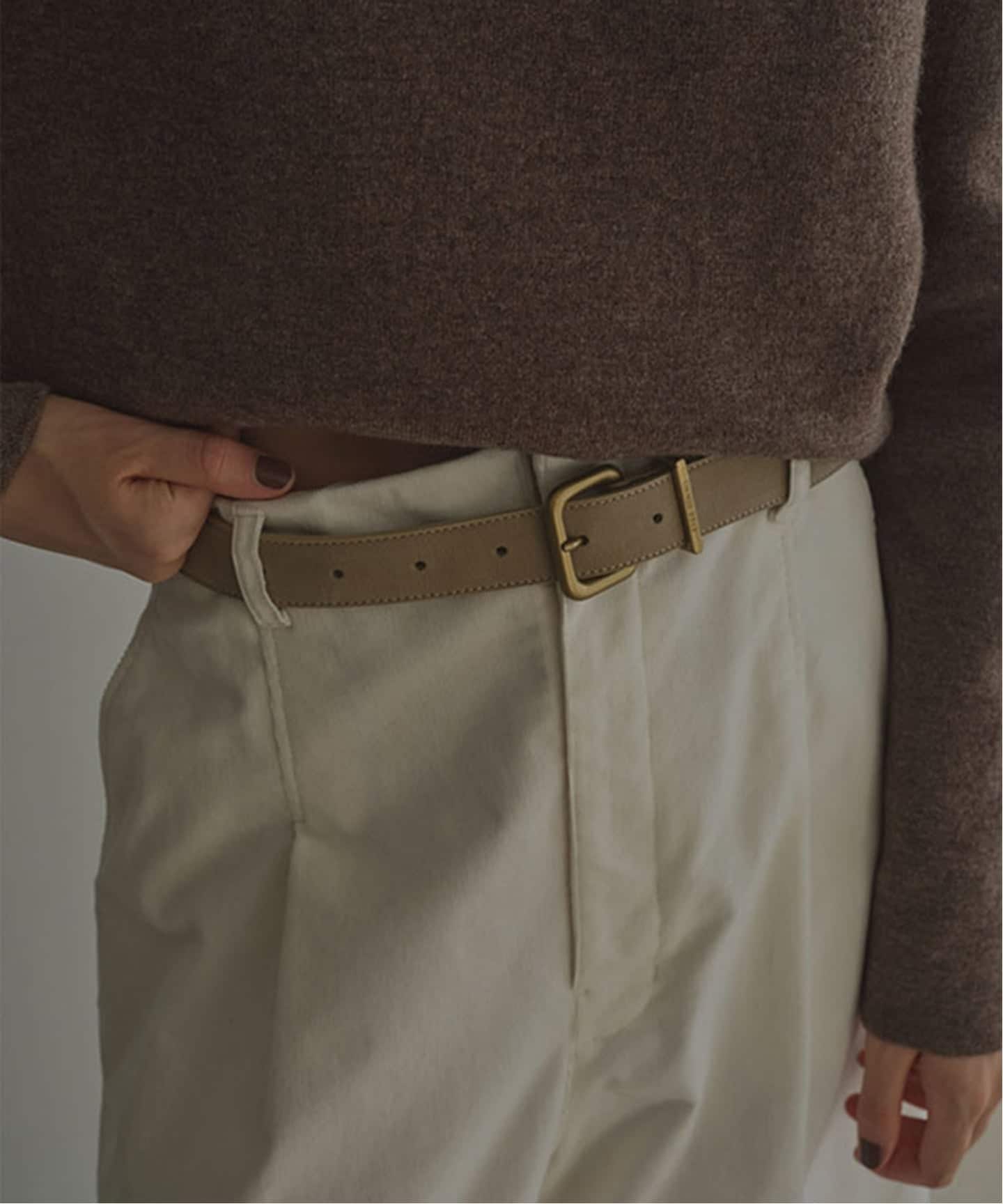 ETRE TOKYO ヌバックレザースクエアバックルベルト（ベルト）｜BOICE