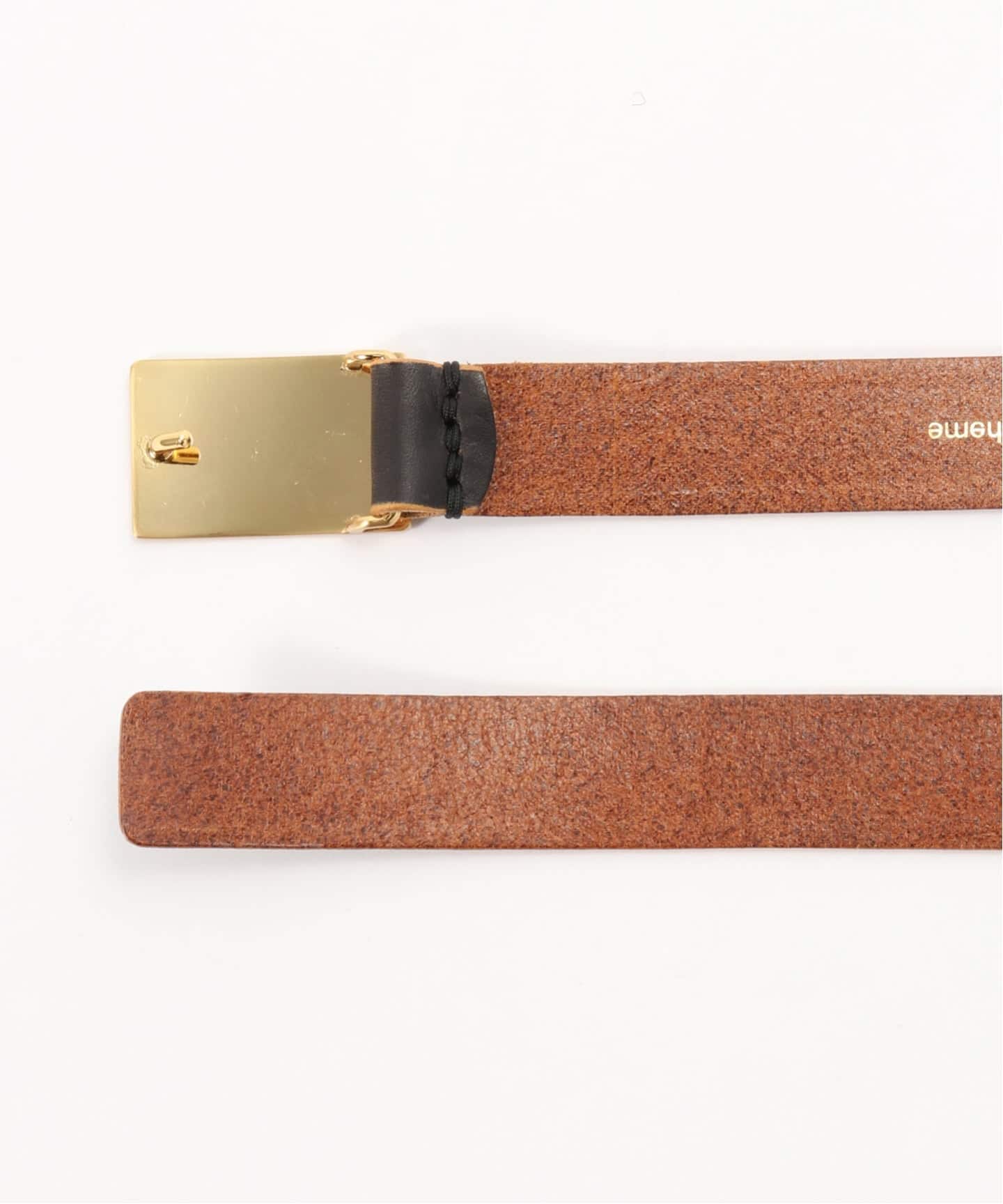 [Hender Scheme]レザーベルト ゴールドバックル HENDER SCHEME/エンダースキーマ solid buckle belt（ベルト