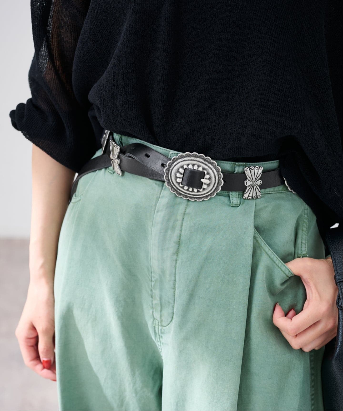 PUNTOVITA / プントヴィータ 別注CONCHO BELT LARGE（ベルト
