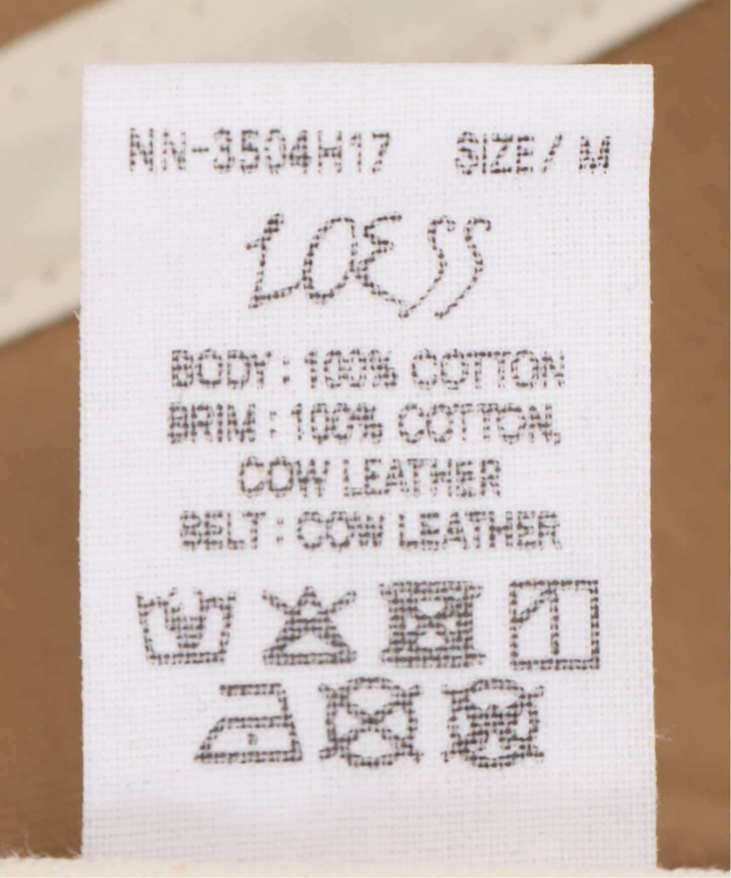 NICENESS / ナイスネス LOESSレザーベルト チノキャップ（キャップ