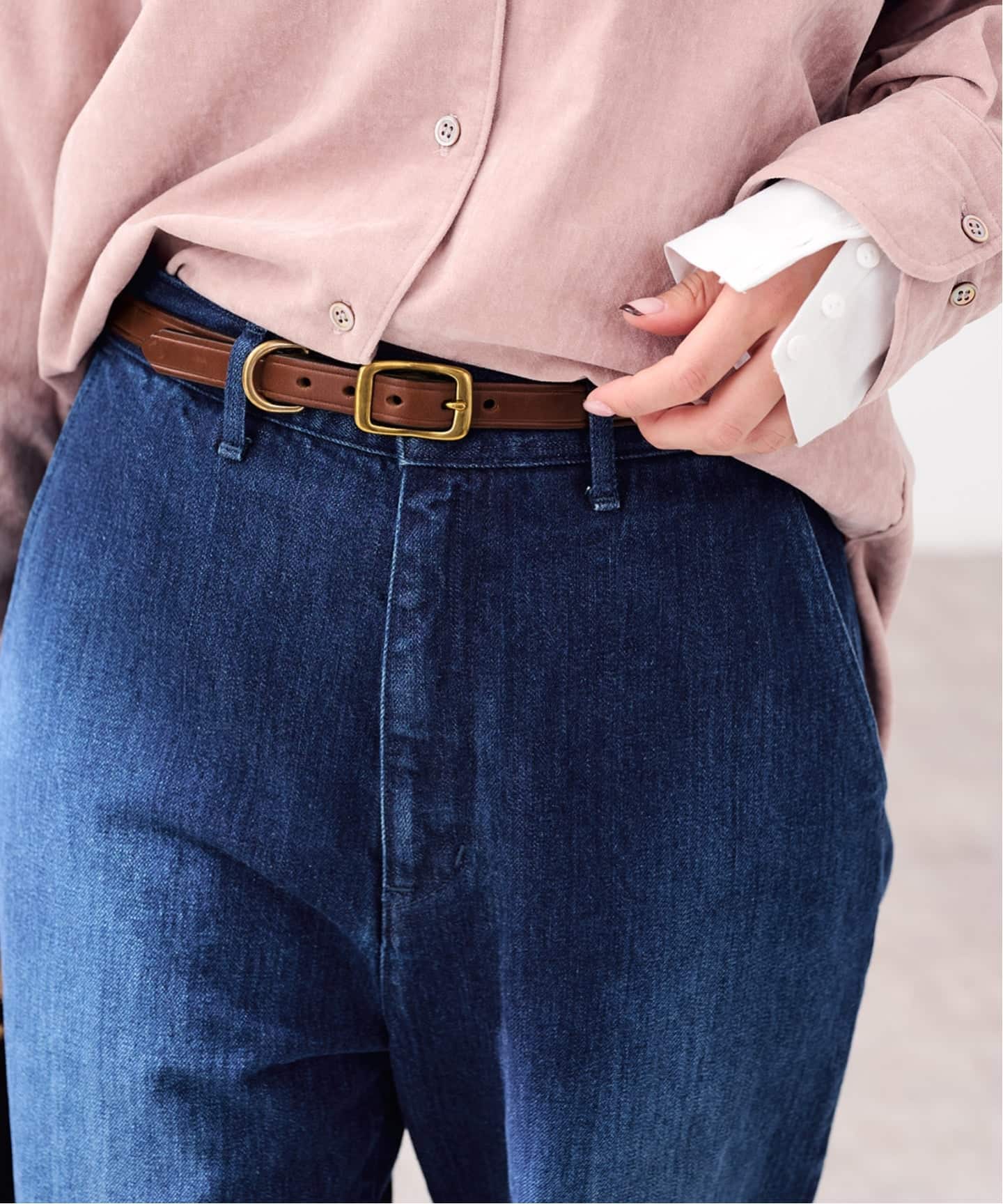 TORY LEATHER/トリーレザー 3/4WIDE PLAIN CREASED BELT（ベルト
