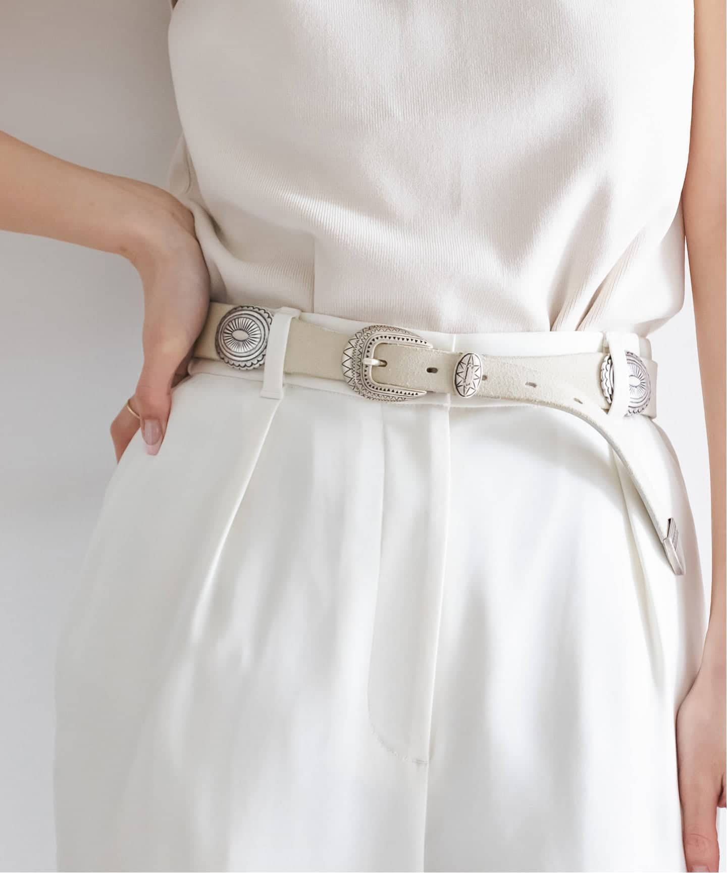PUNTOVITA/プントヴィータ CONCHO BELT(ナチュラル)（ベルト）｜NOBLE