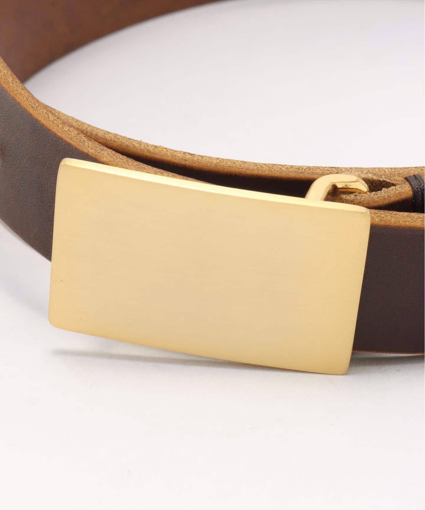 [Hender Scheme]レザーベルト ゴールドバックル Hender Scheme（エンダースキーマ） solid buckle belt（ベルト