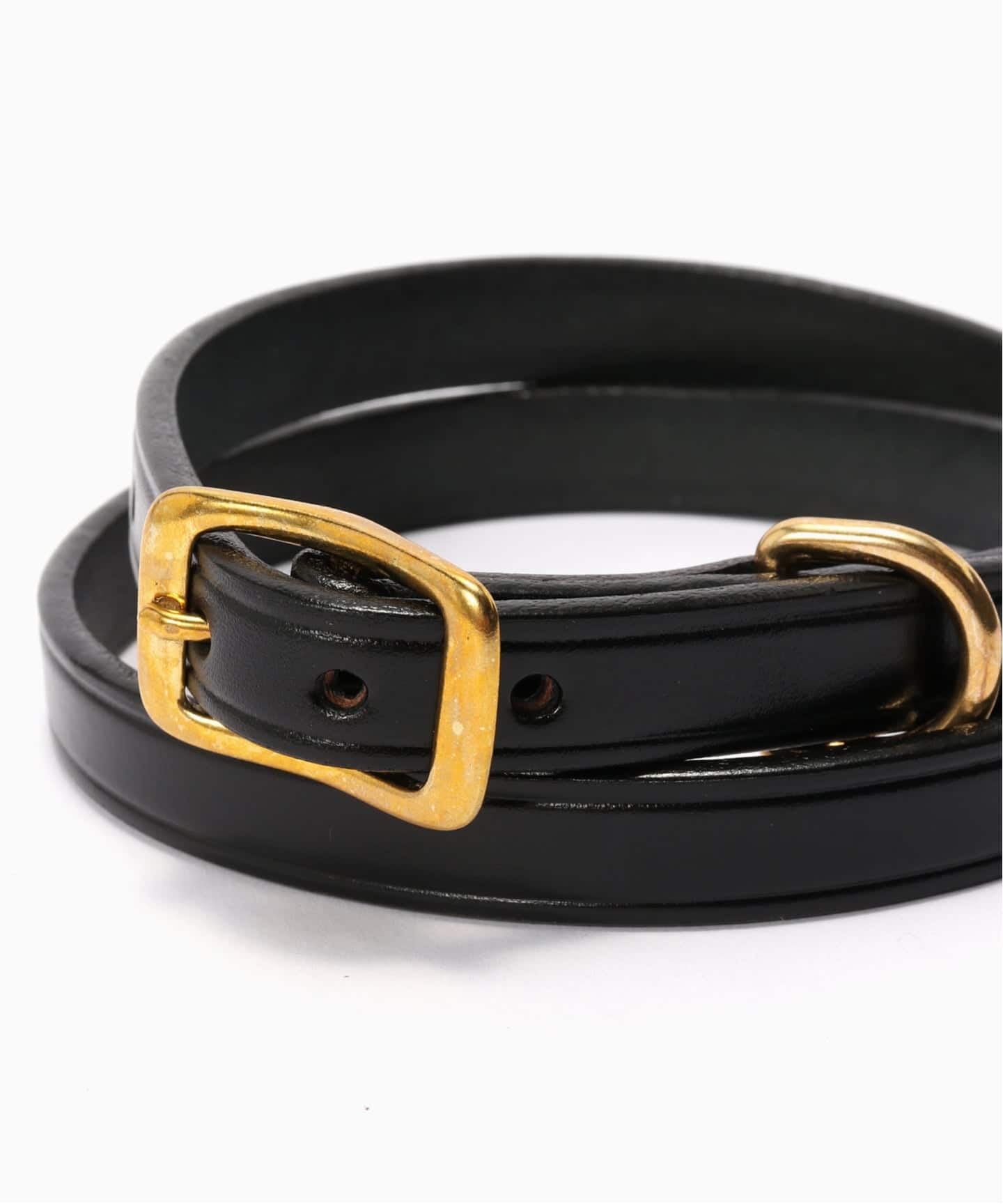 TORY LEATHER トリー レザー Creased Belt ベルト 黒 TORY LEATHER / トリーレザー 3/4 wide plain creased belt（ベルト