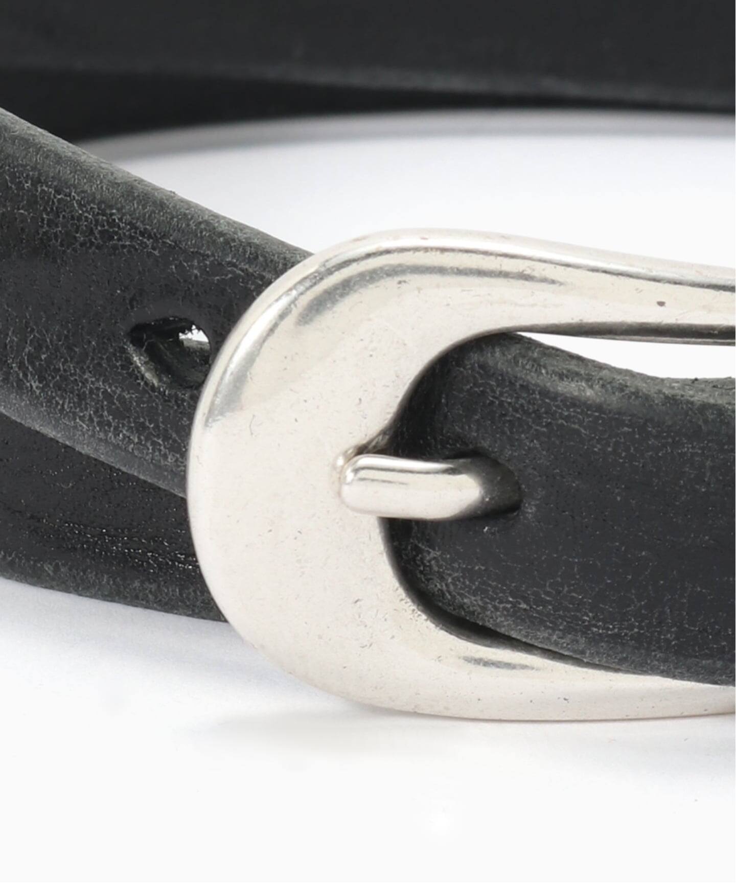 参考上代36,000円 Our Legacy BELT 2 CM レザーベルト アワーレガシー A2208BBLA ブラック 80 （1553M） Our Legacy アワーレガシー BELT 2 CM イタリアンレザーベルト