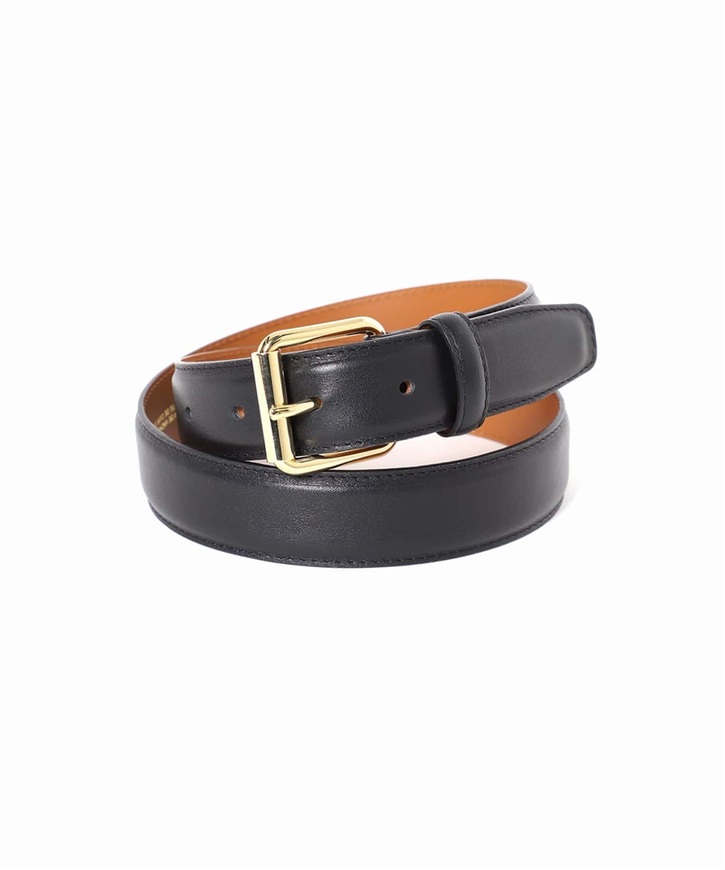 追加予約8》MAISON BOINET 30 mm belt in nappa leather lined cru