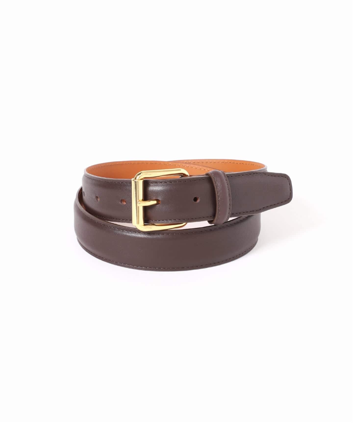 追加予約8》MAISON BOINET 30 mm belt in nappa leather lined cru
