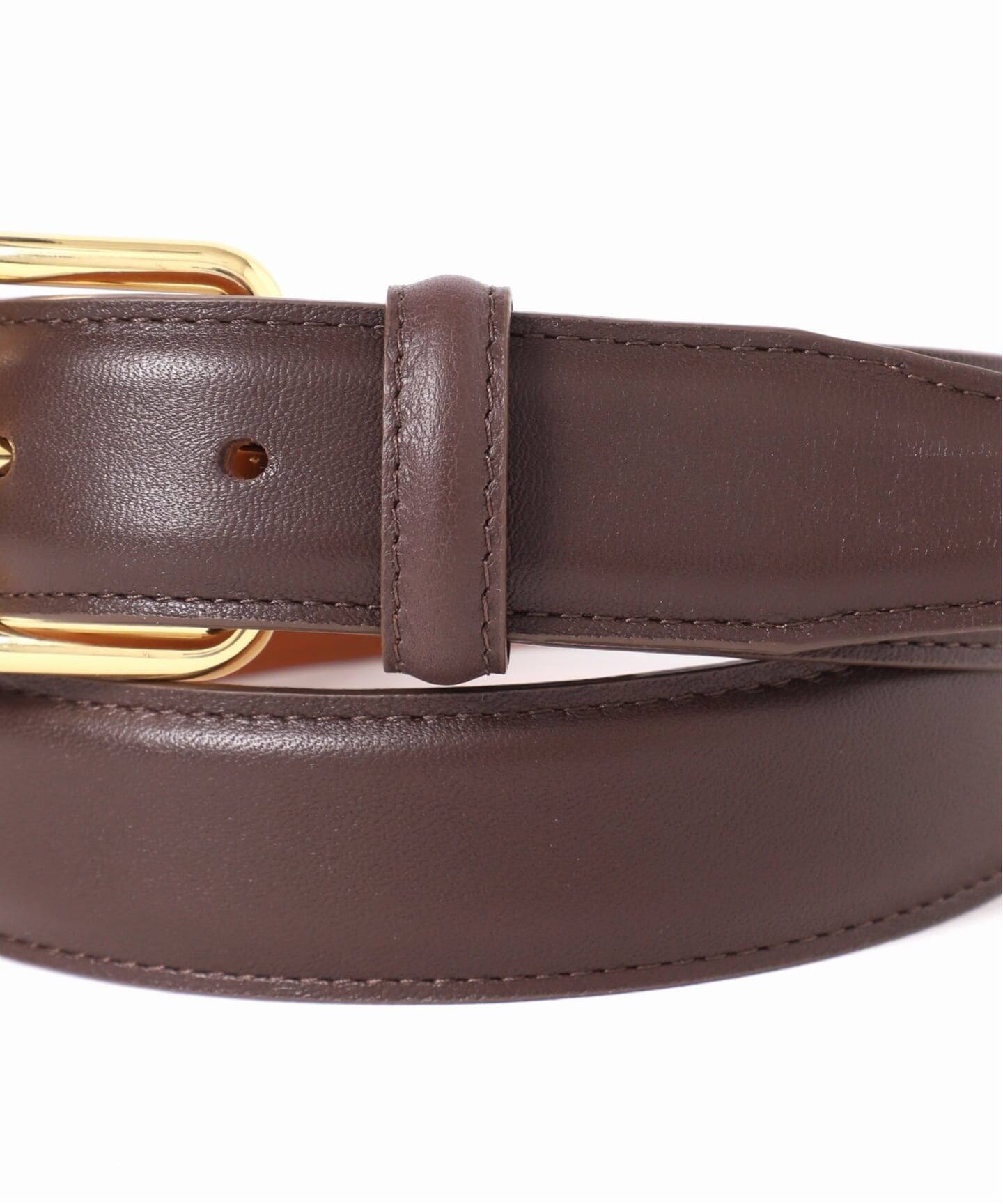 追加予約8》MAISON BOINET 30 mm belt in nappa leather lined cru