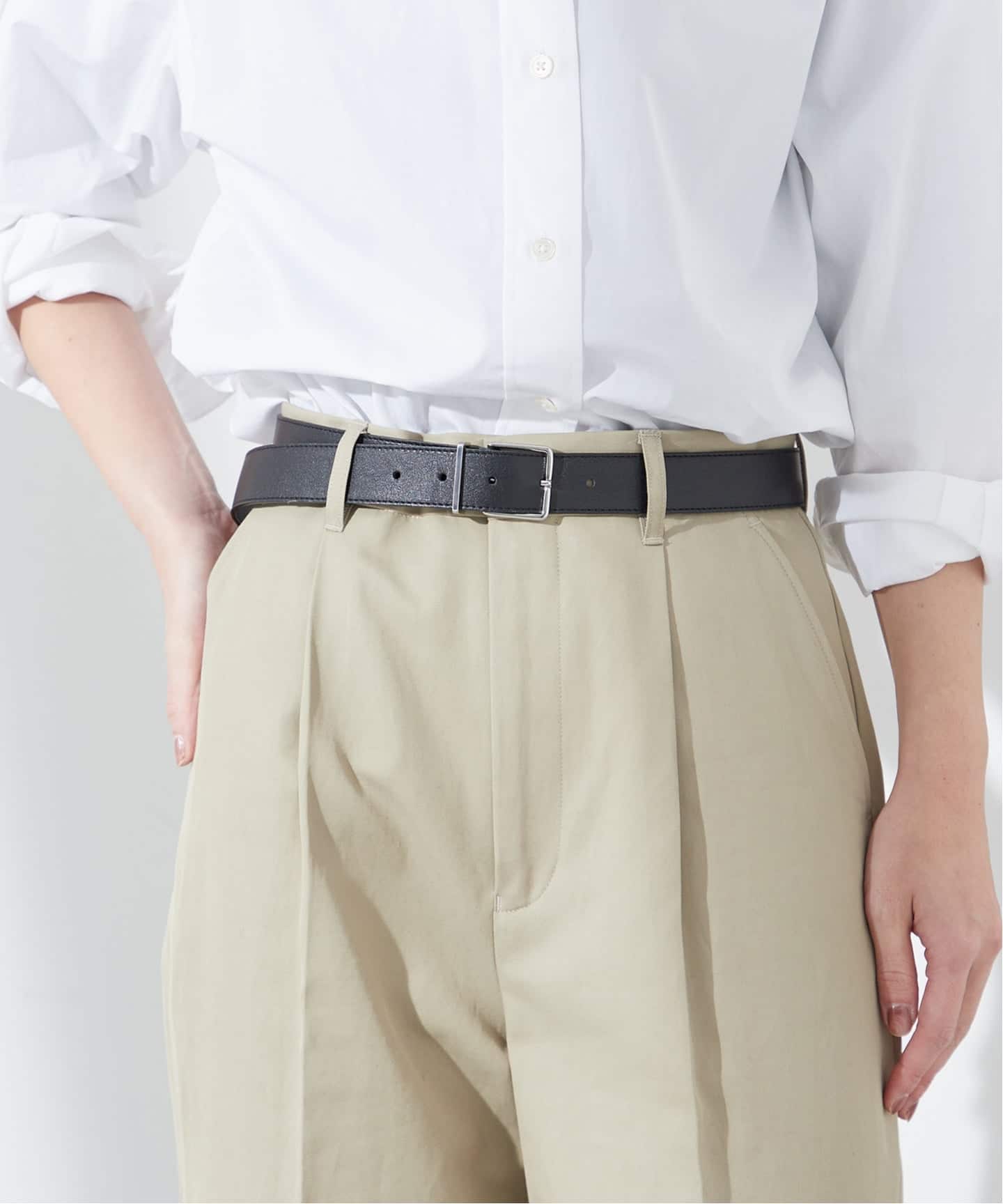 追加予約》【MAISON BOINET/メゾンボワネ】30MM BELT IN NAPPA LEATHER