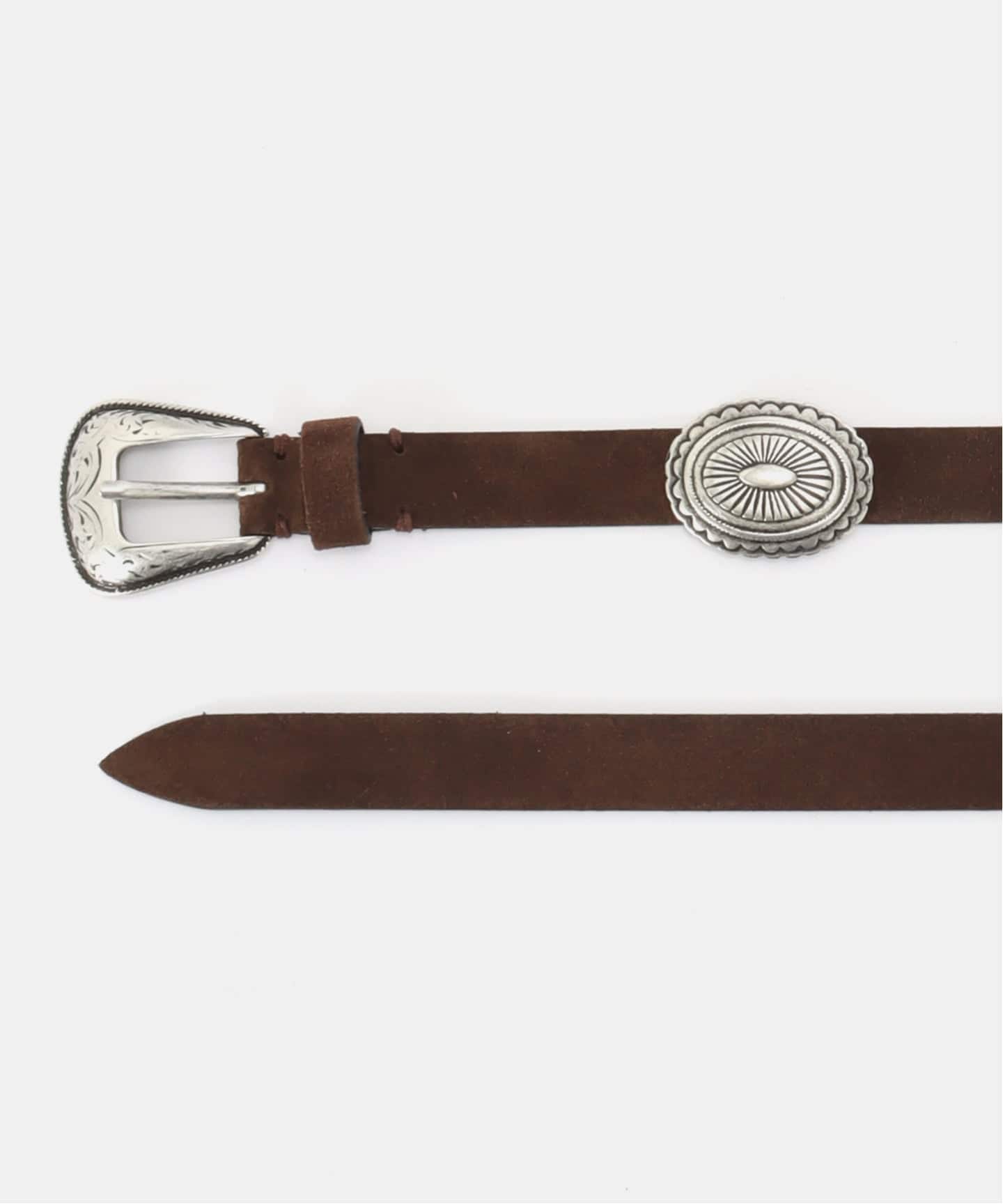 予約》【PUNTOVITA/プントヴィータ】 CONCHO BELT BROWN（ベルト